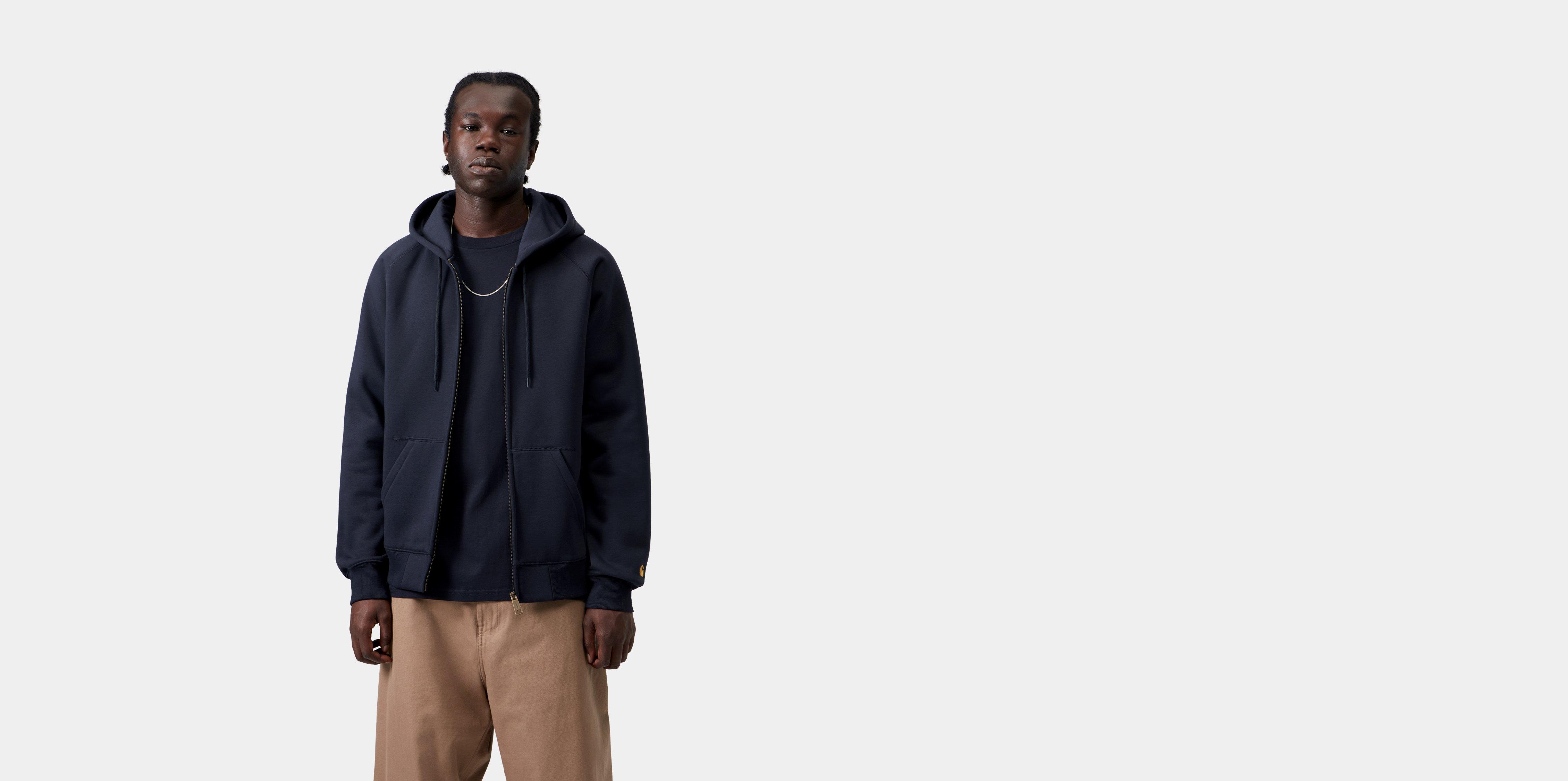 Carhartt WIP Hooded Chase Jacket Dark Navy / Gold | blue | S | Men