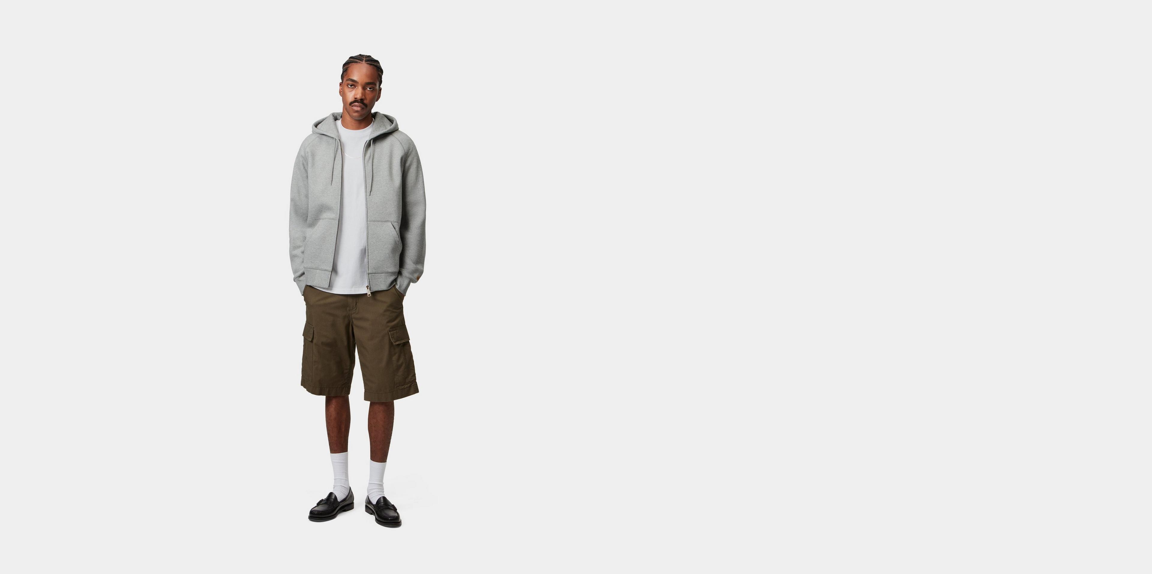 Carhartt WIP Hooded Chase Jacket, Grey Heather / Gold | Loja