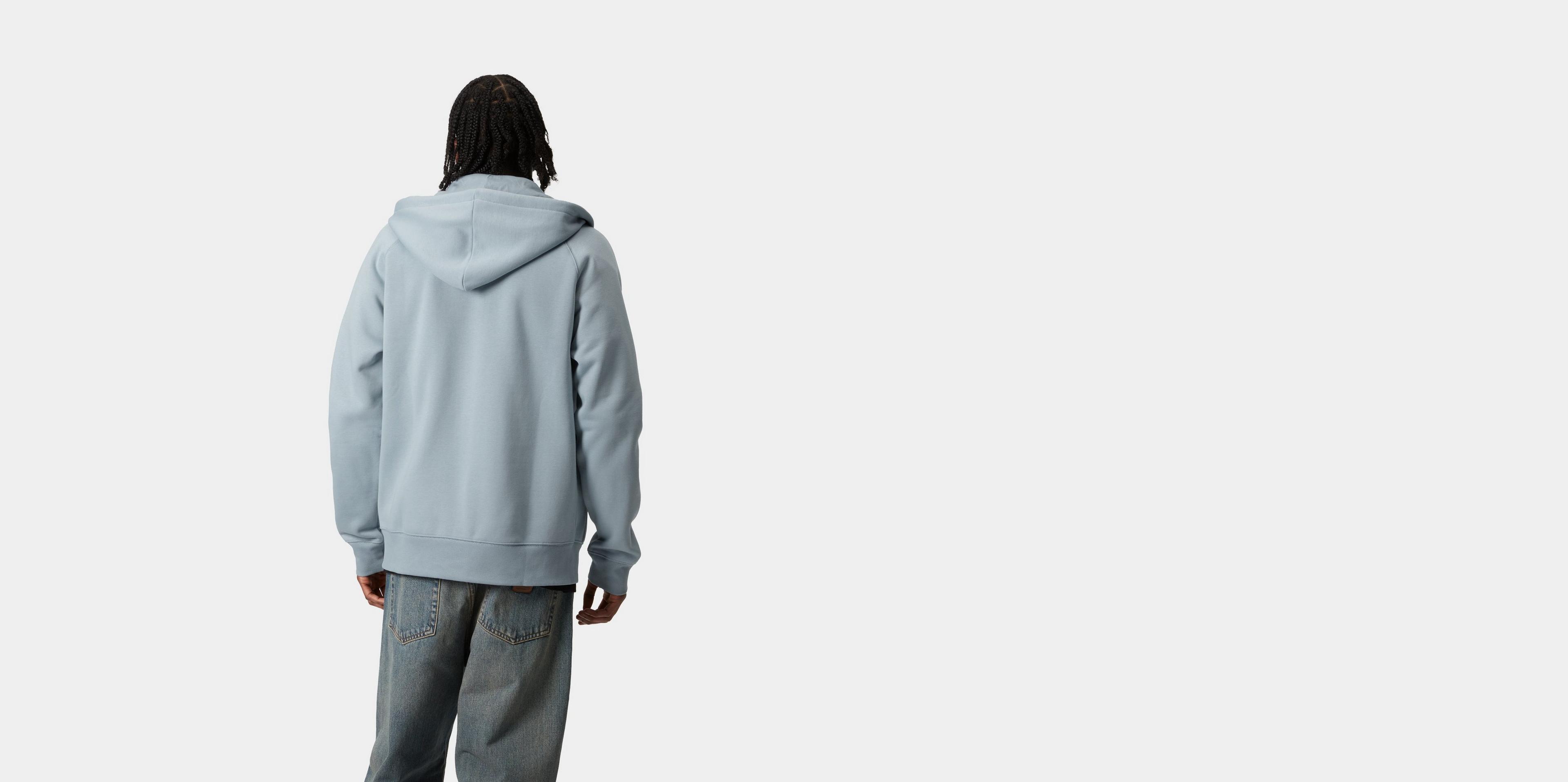 Carhartt WIP Hooded Chase Jacket, Frosted Blue / Gold