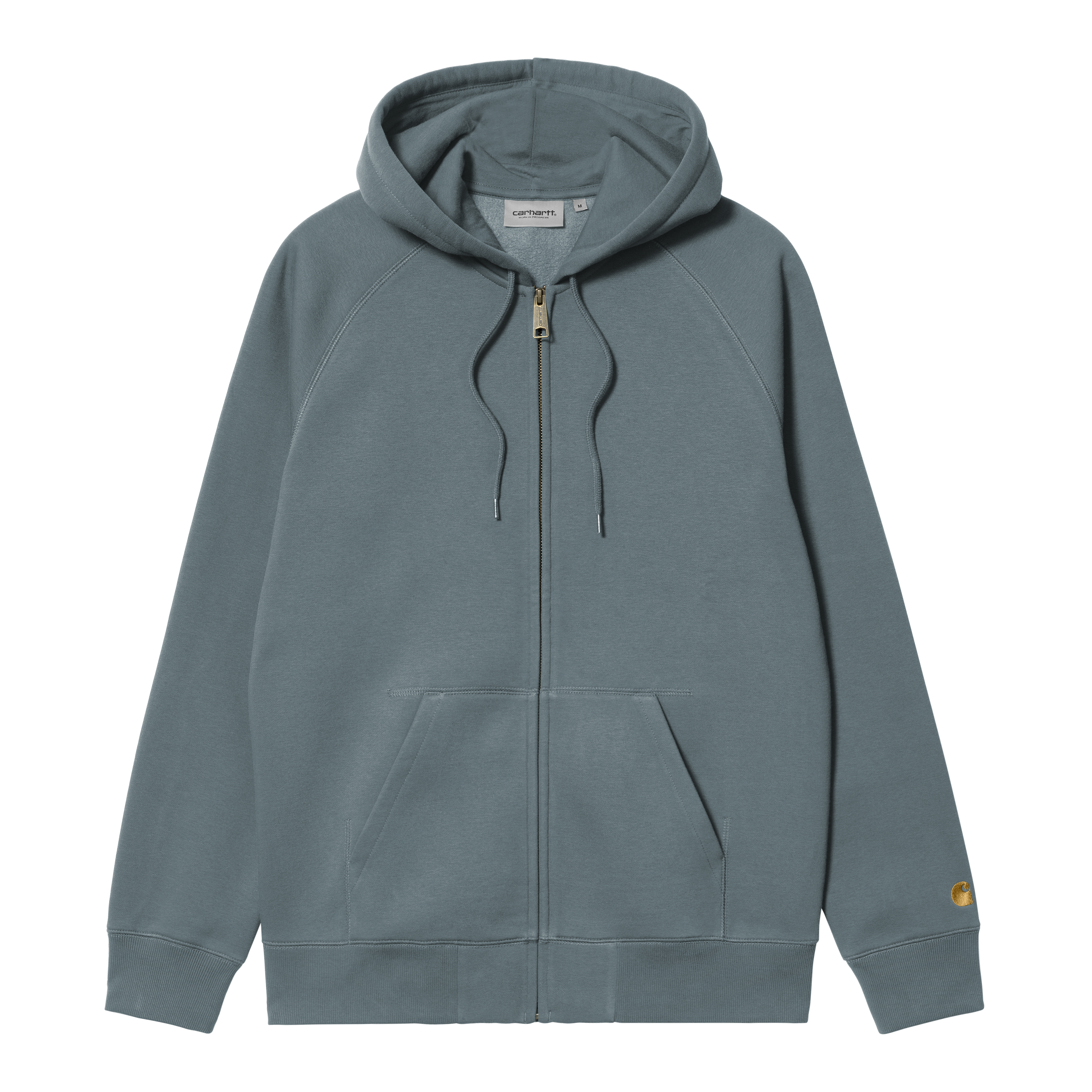 Carhartt WIP Hooded Chase Jacket, Cozy Blue / Gold | Official