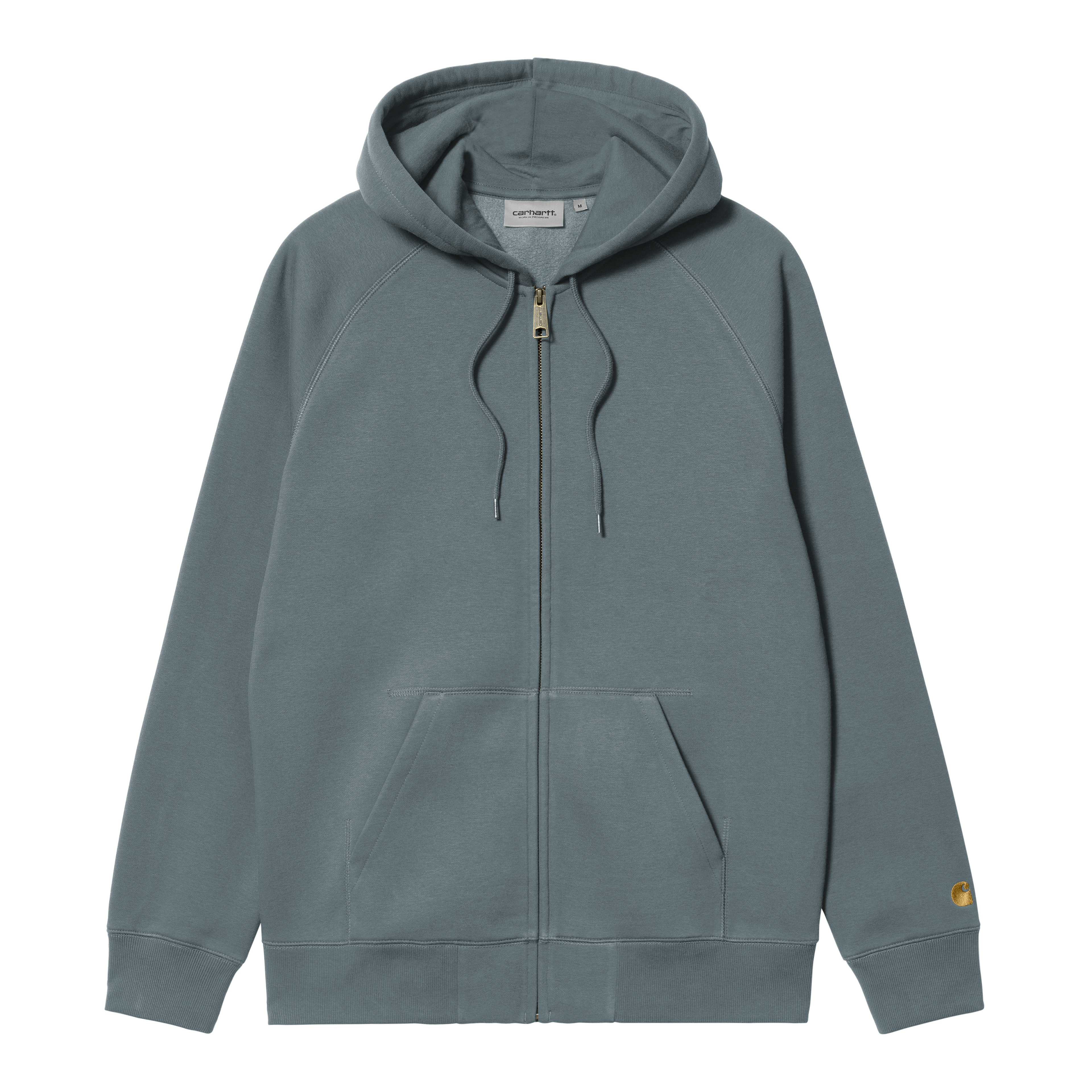 Carhartt WIP Hooded Chase Jacket, Cozy Blue / Gold | Official