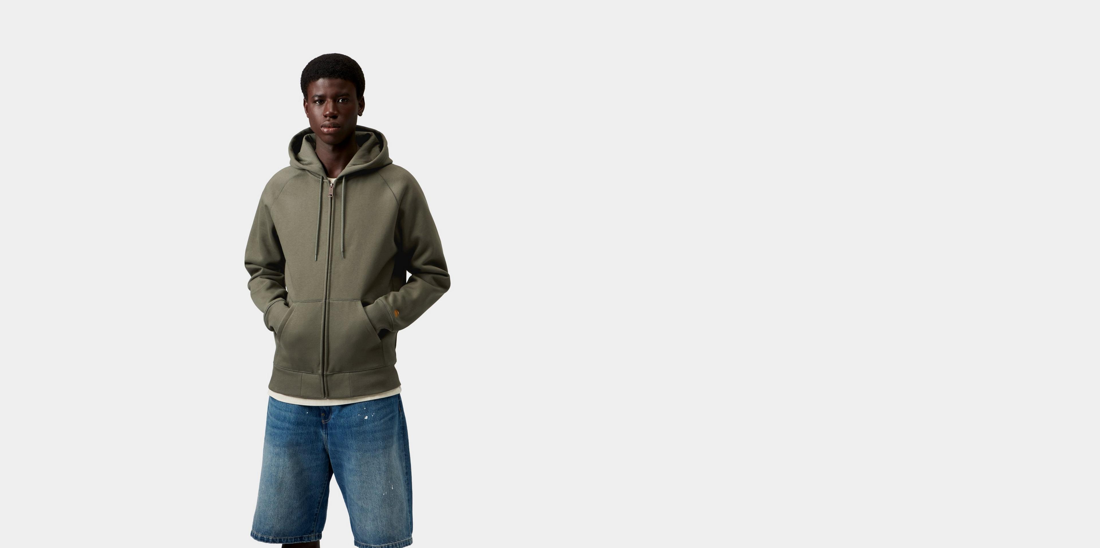 Carhartt WIP Hooded Chase Jacket, Leaf / Gold | Official Online Store