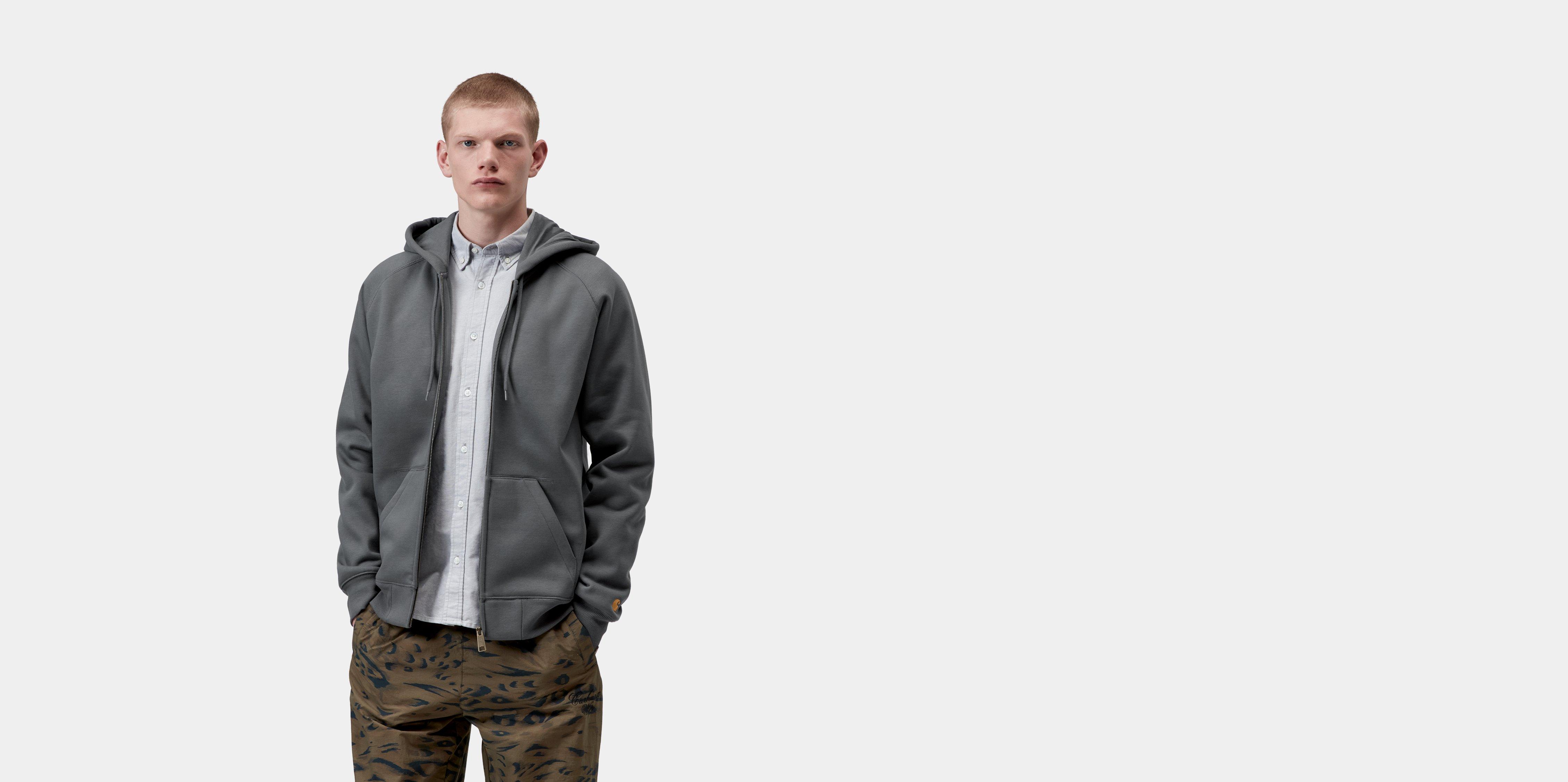 Carhartt WIP Hooded Chase Jacket Styx / Gold | black | XL | Men