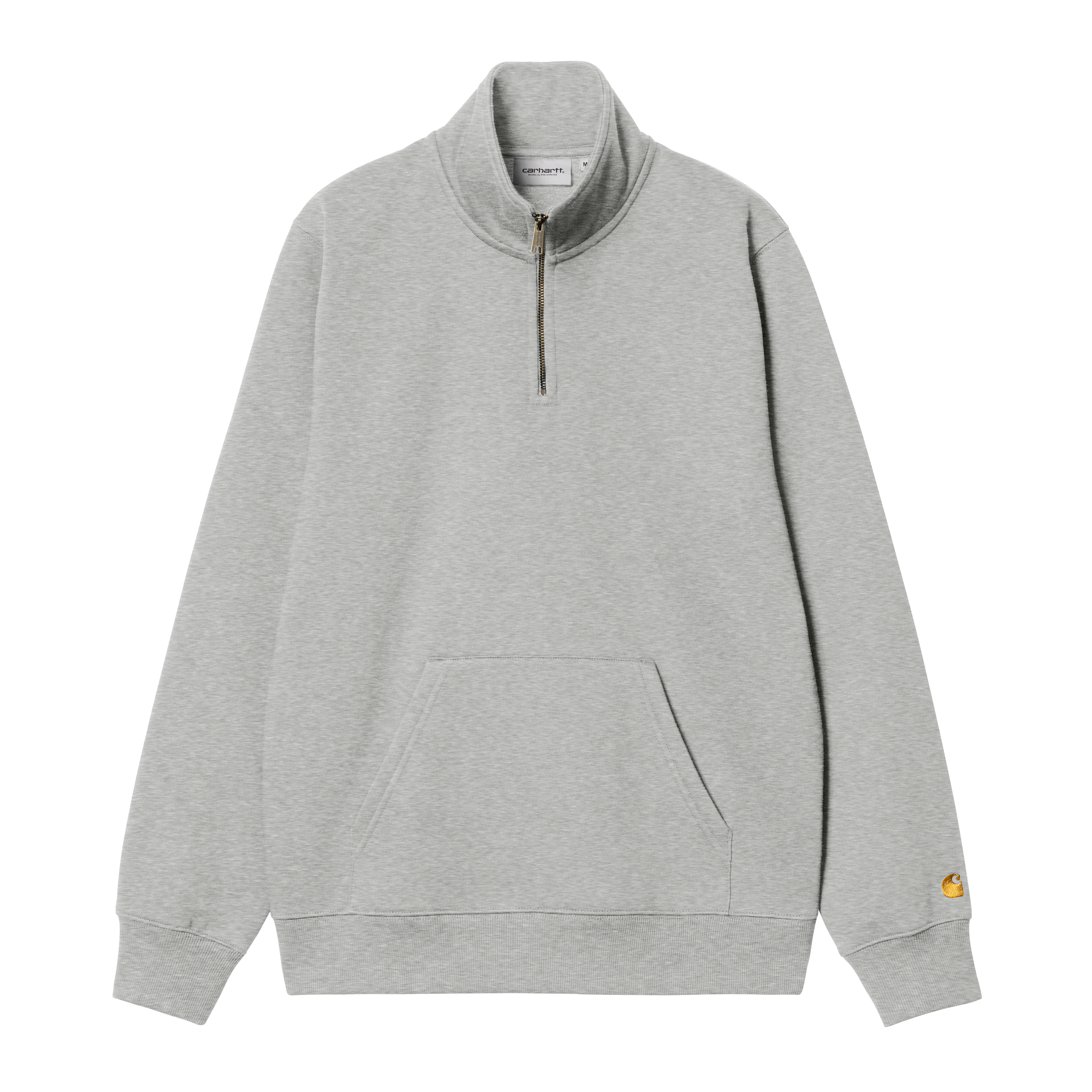 Carhartt WIP Chase Neck Zip Sweatshirt in Grey