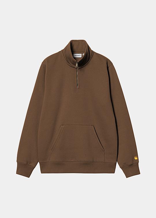 Carhartt WIP Chase Neck Zip Sweatshirt, Black / Gold Carhartt WIP Chase Neck Zip Sweatshirt, Black / Gold