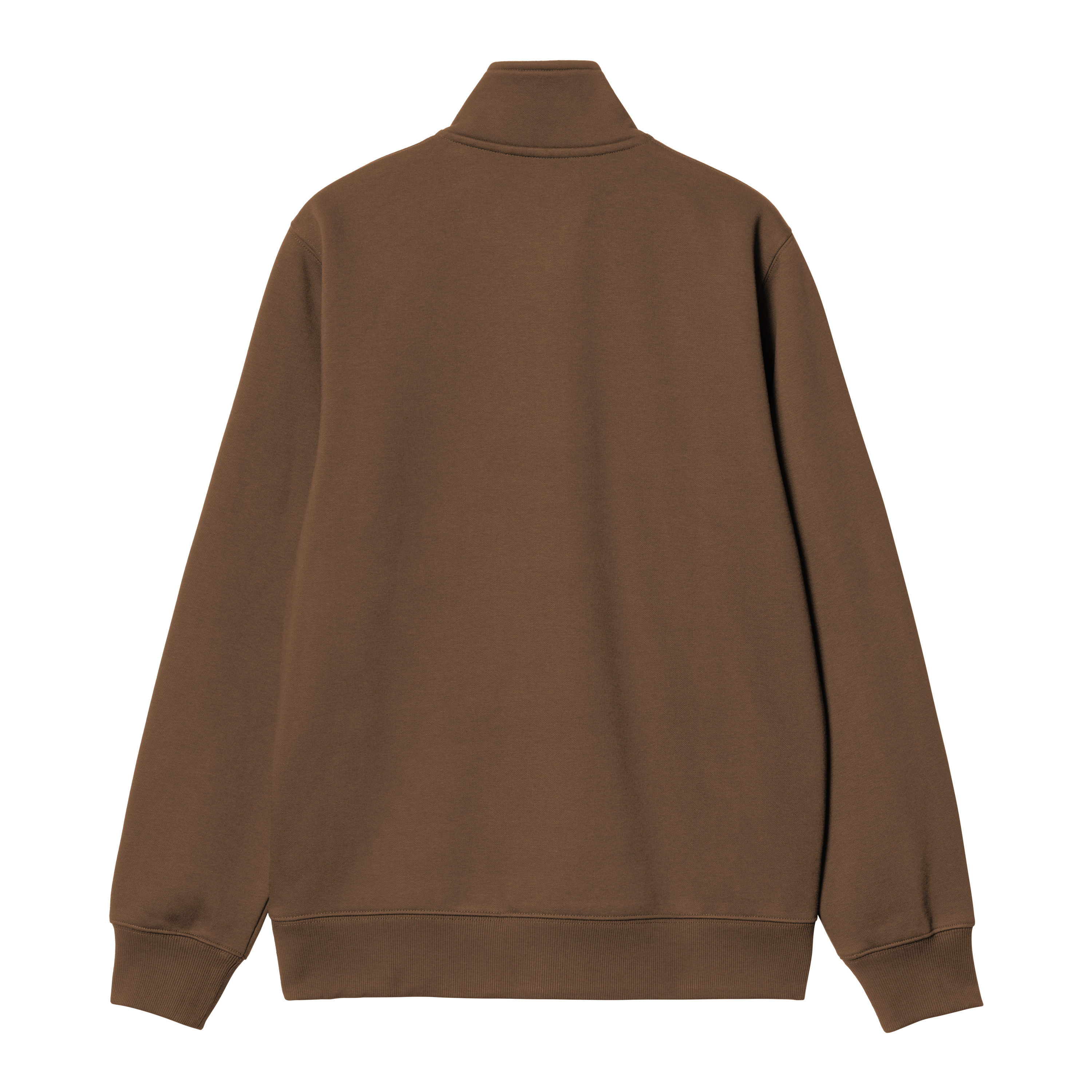 Carhartt WIP Chase Neck Zip Sweatshirt, Chocolate / Gold