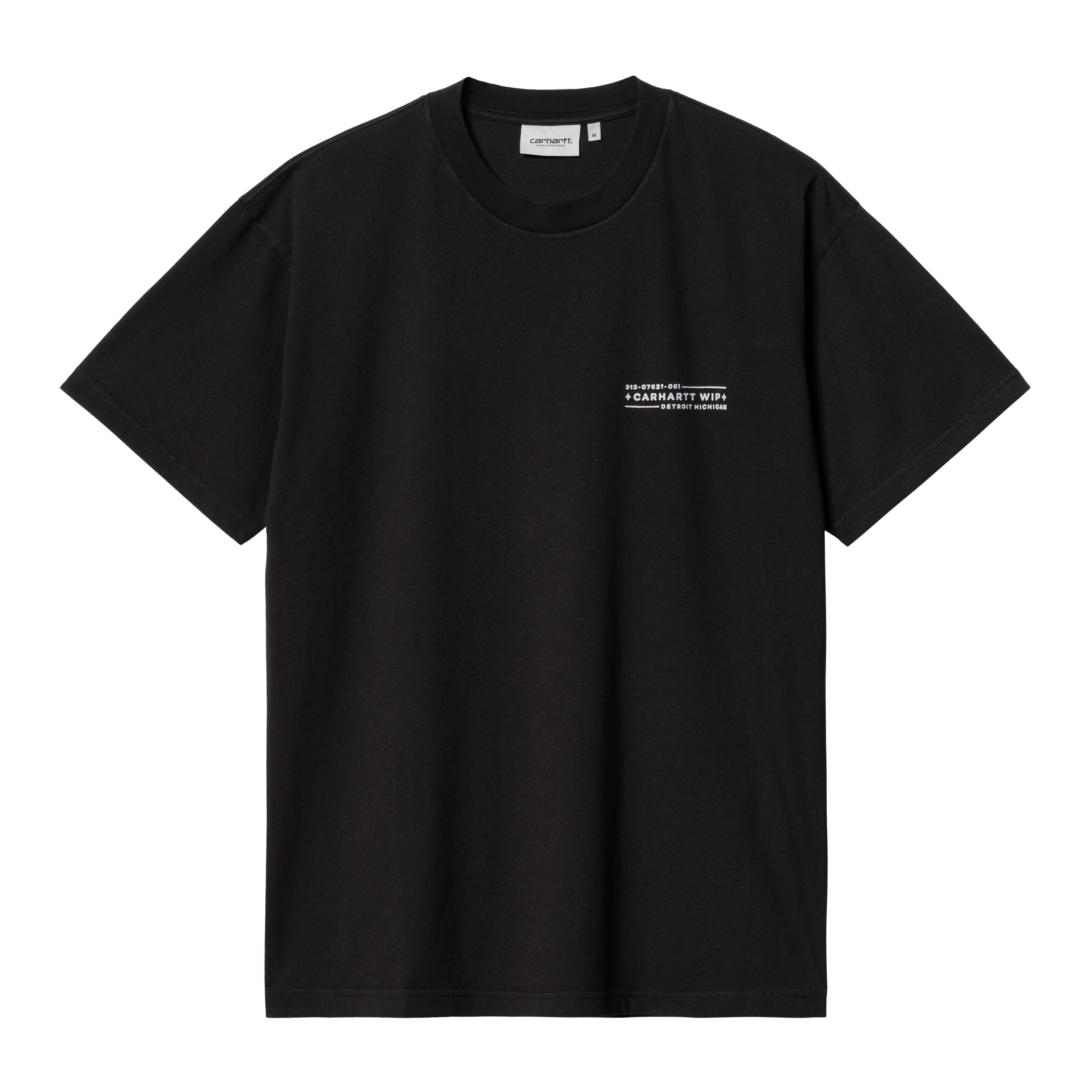 Carhartt WIP Short Sleeve Stamp T-Shirt in Nero