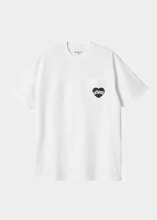 Carhartt WIP Short Sleeve Amour Pocket T-Shirt in Bianco