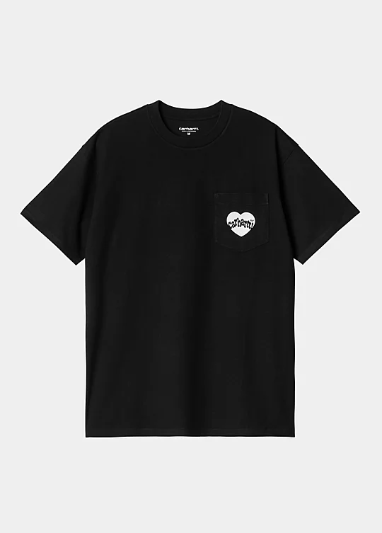 Carhartt WIP Short Sleeve Amour Pocket T-Shirt in Nero