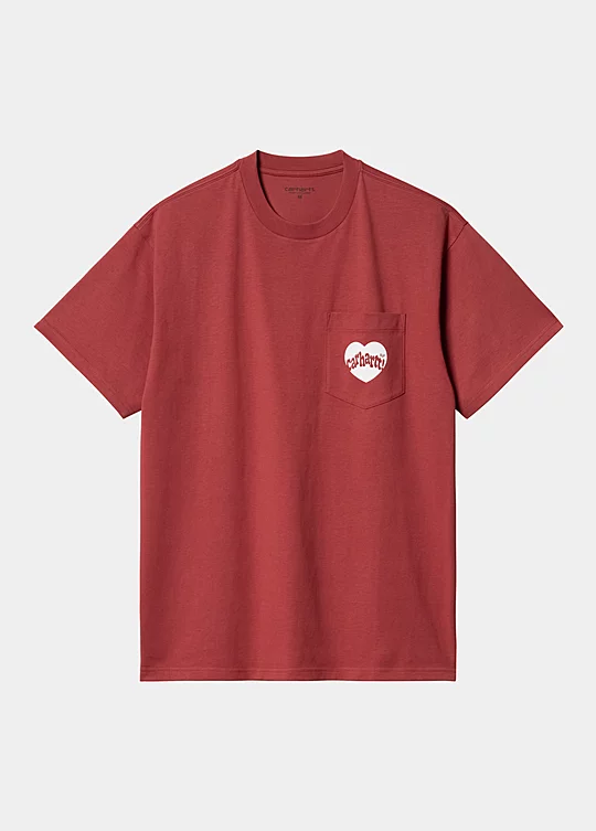 Carhartt WIP Short Sleeve Amour Pocket T-Shirt in Rosso