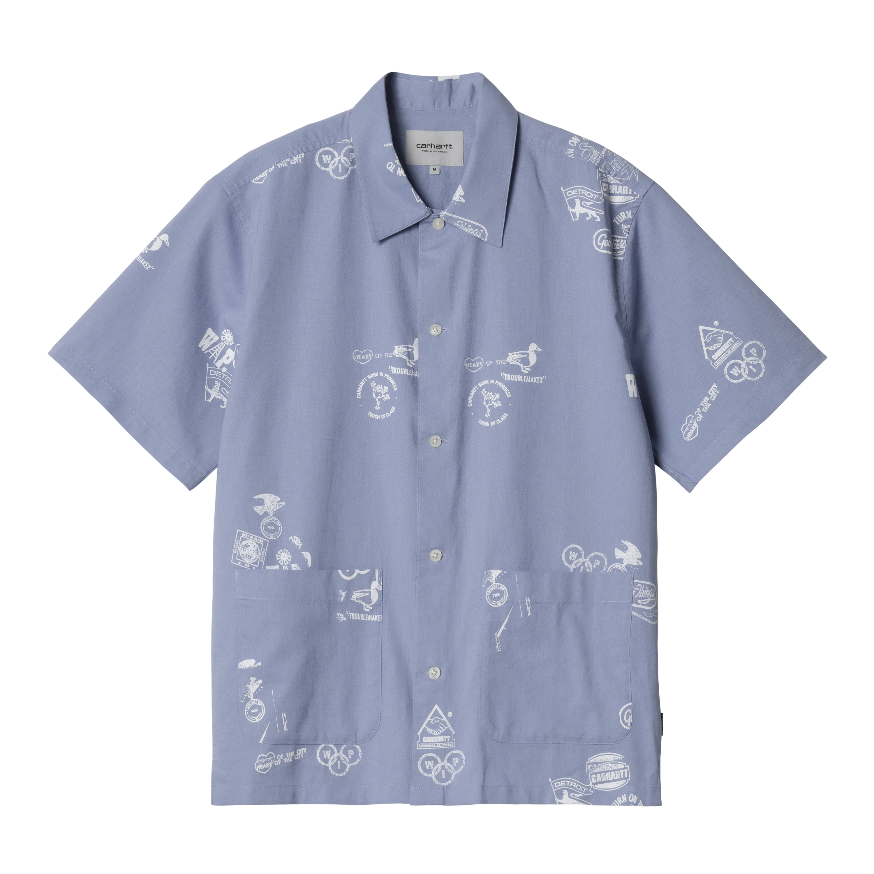 Carhartt WIP S/S Stamp Shirt, Stamp Print, Charm Blue