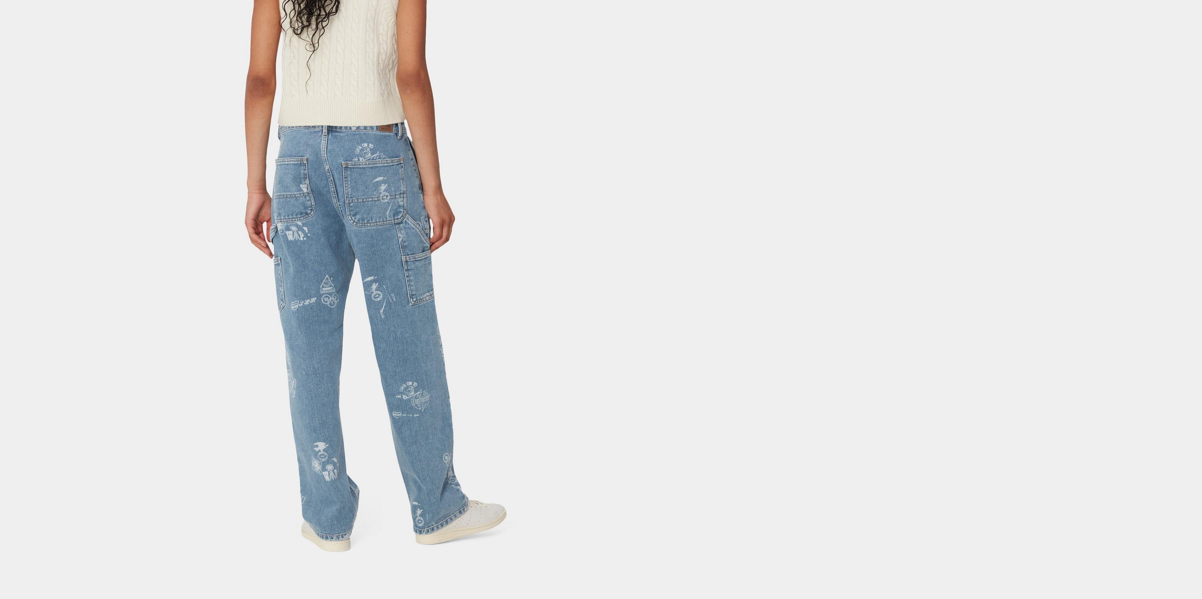 Carhartt WIP W' Stamp Pant, Stamp Print, Blue | Official