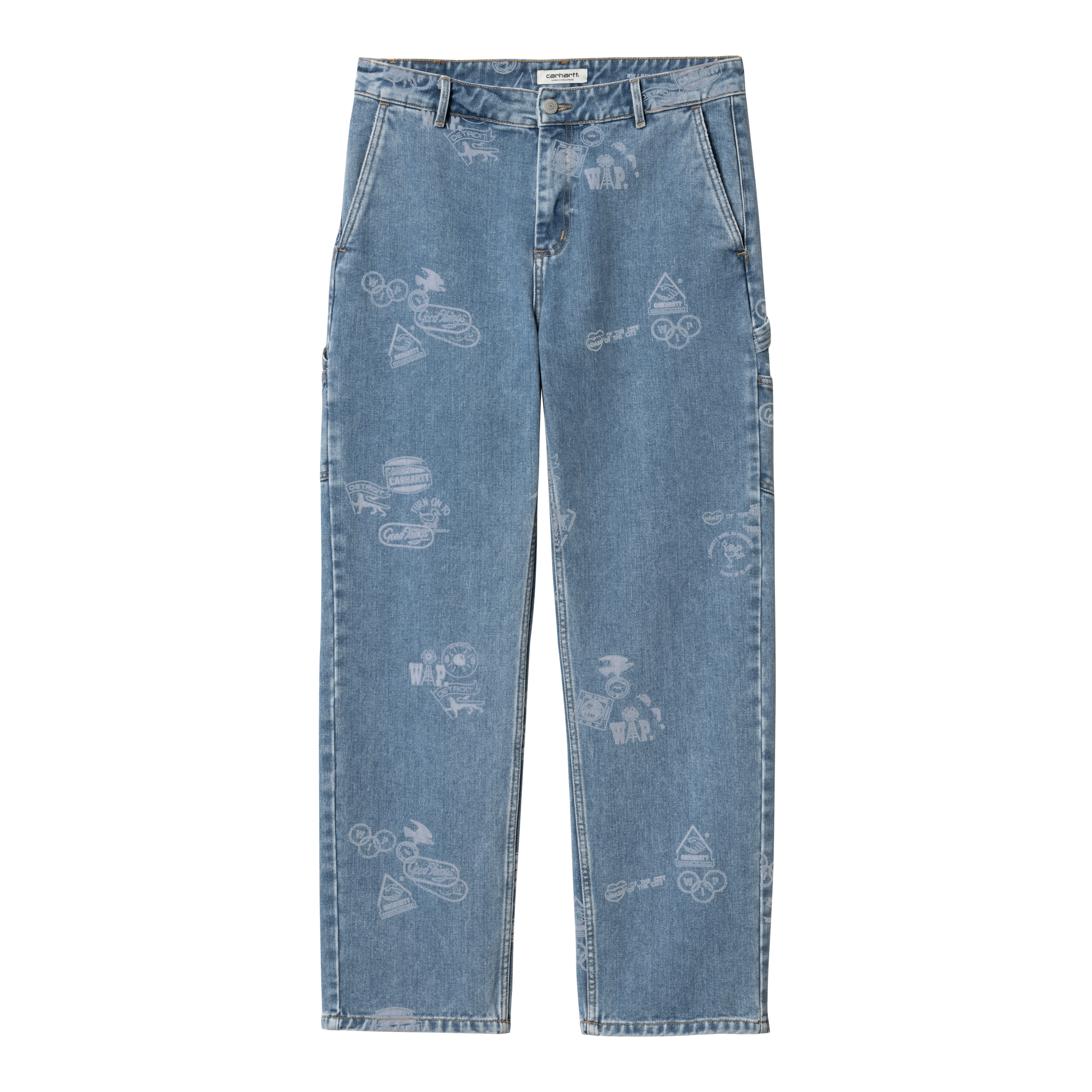 Carhartt WIP W' Stamp Pant, Stamp Print, Blue | Official