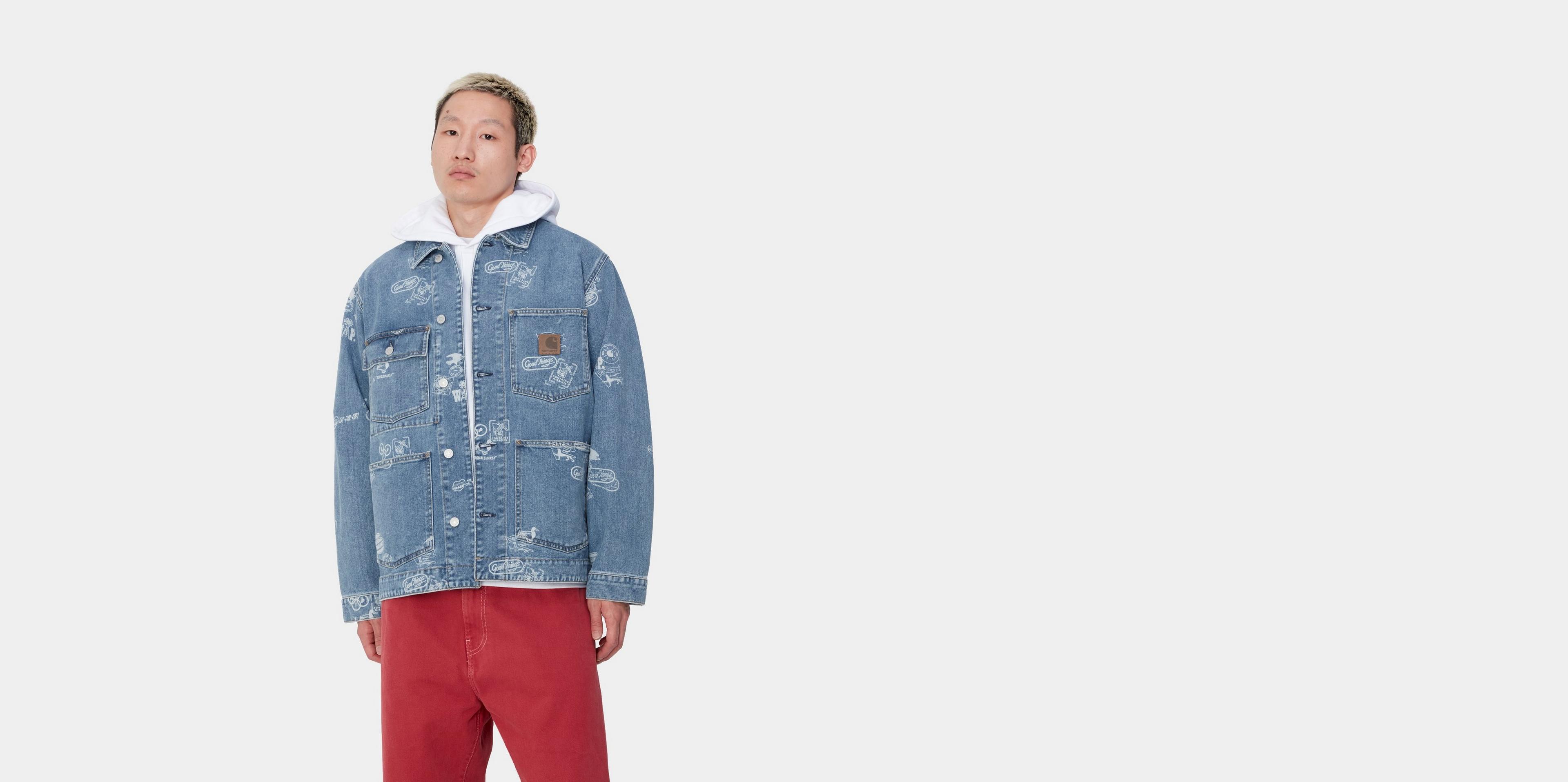 ジャケット・アウター carhartt-wip STAMP JACKET Carhartt WIP Stamp Jacket, Stamp Print, Blue | Official