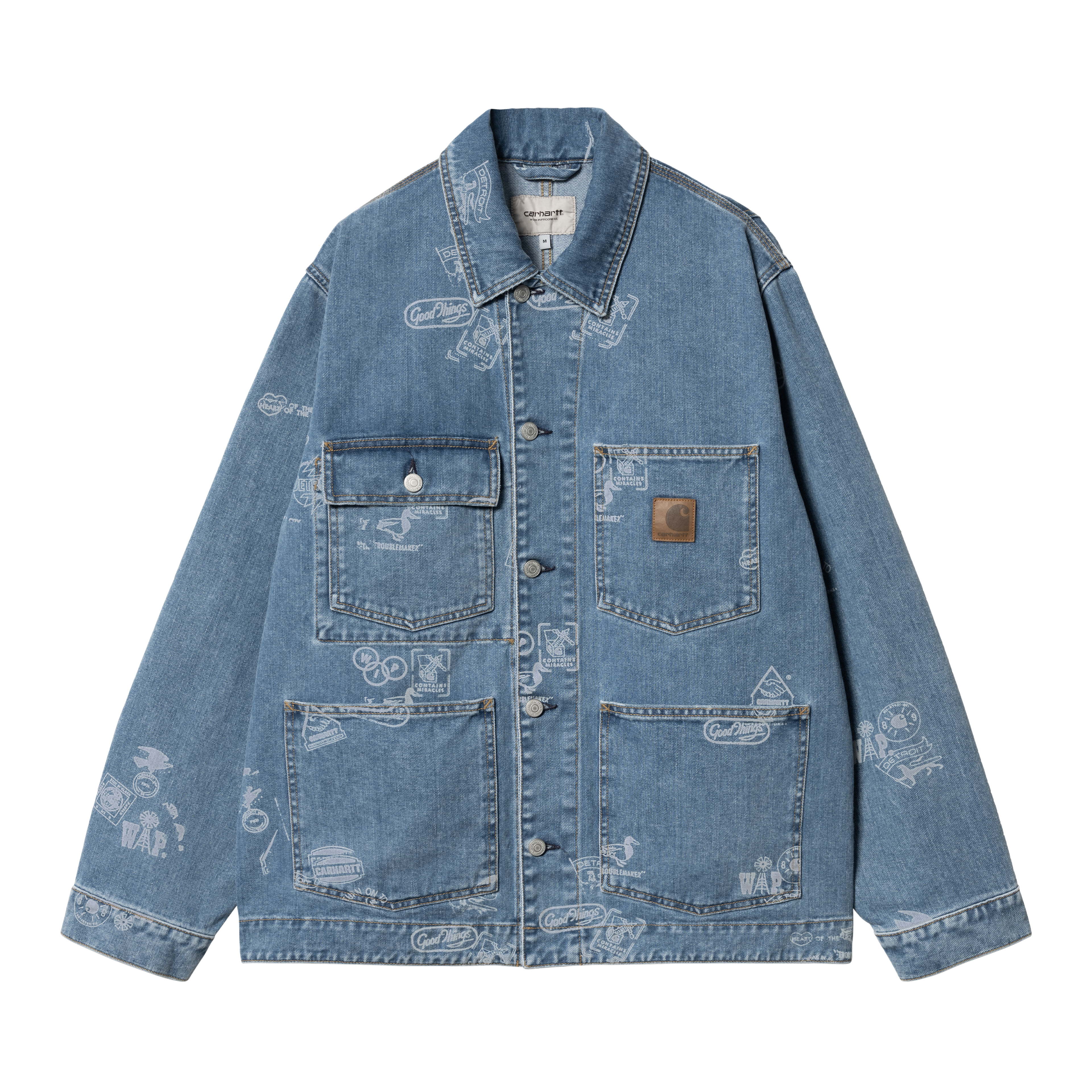 Carhartt WIP Stamp Jacket, Stamp Print, Blue | Official