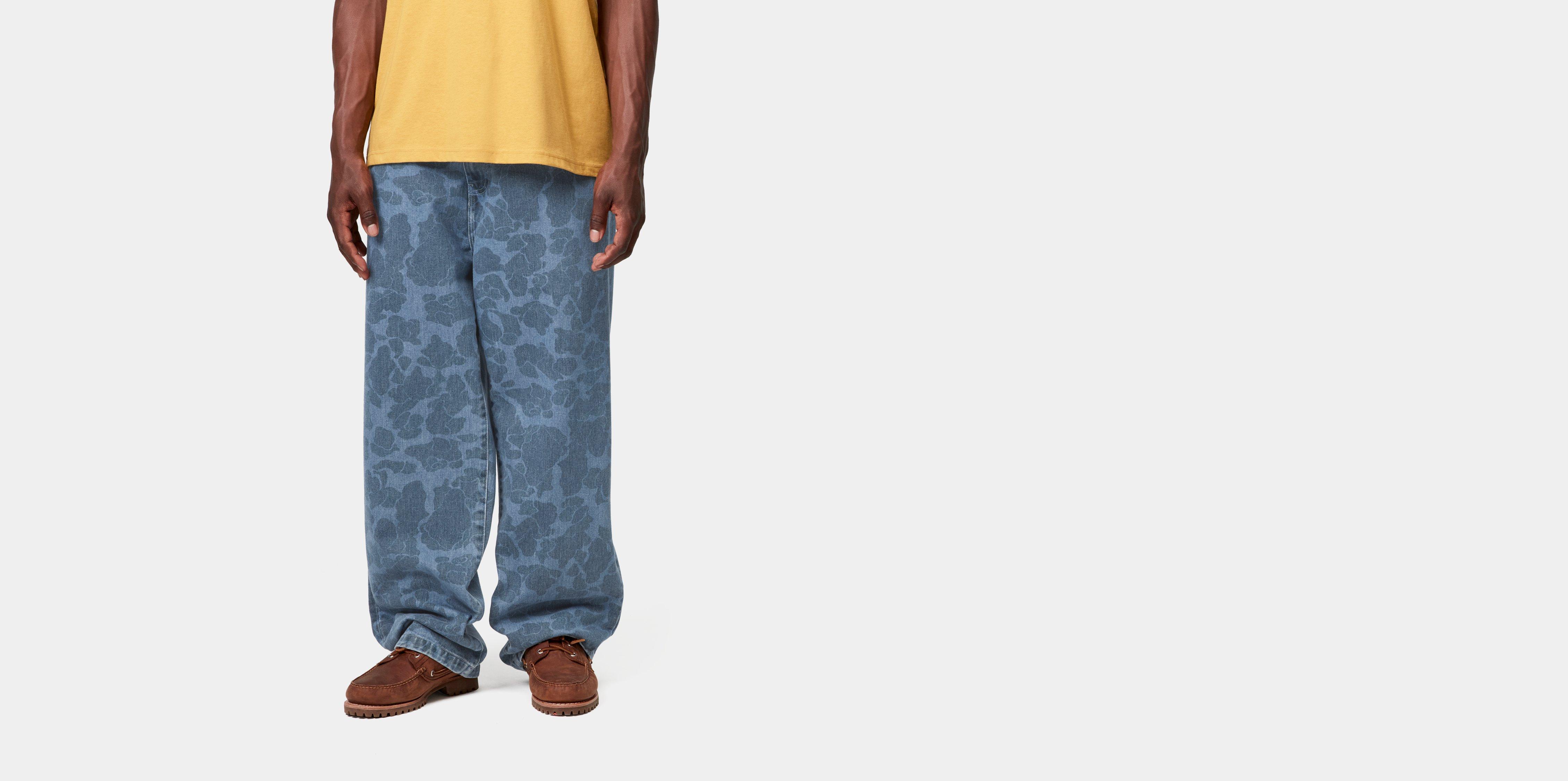 Carhartt WIP Duck Landon Pant Camo Duck, Blue bleached | blue|camo | 28 | Men