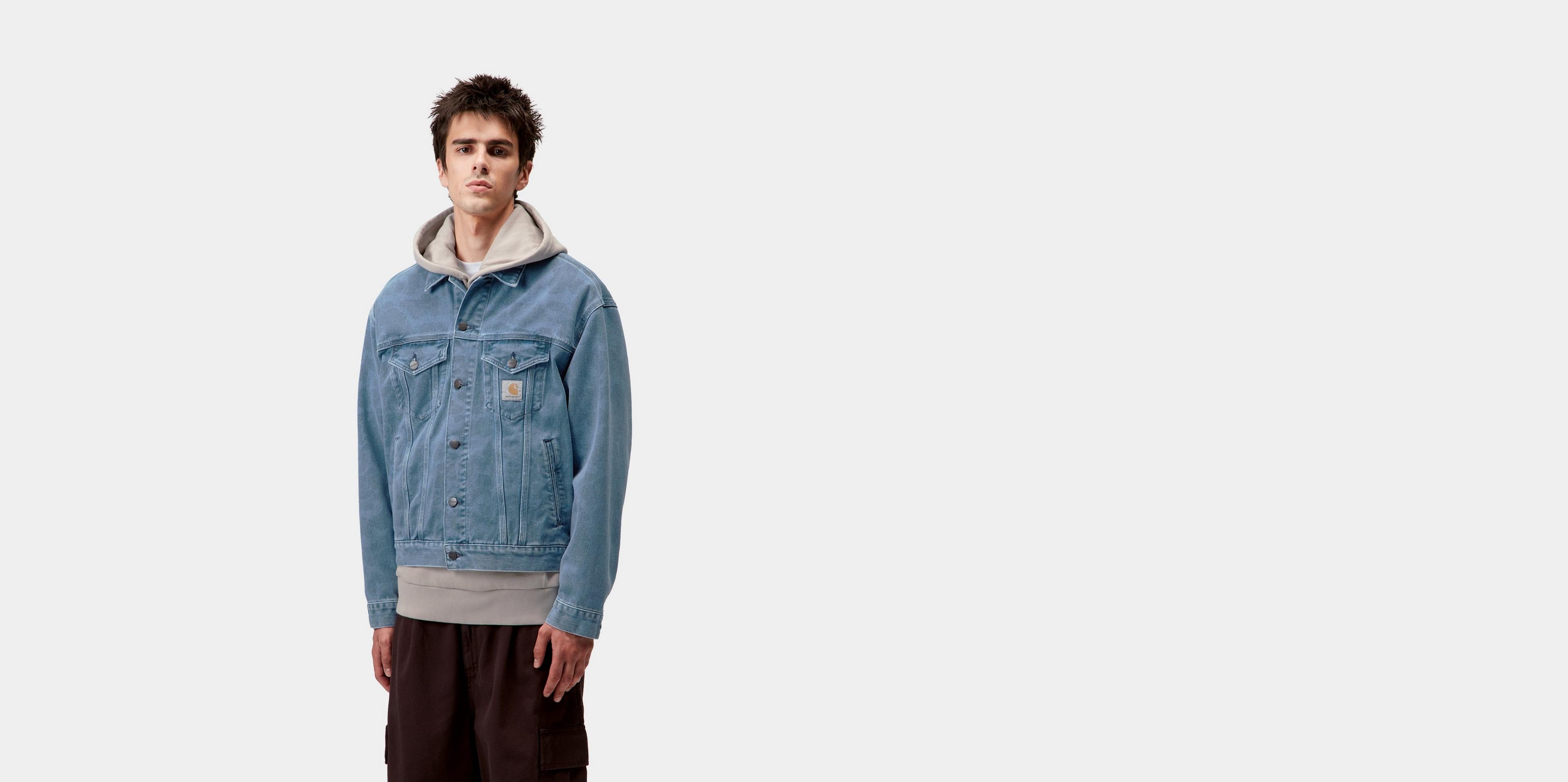 Carhartt WIP Duck Helston Jacket, Camo Duck, Blue | Official