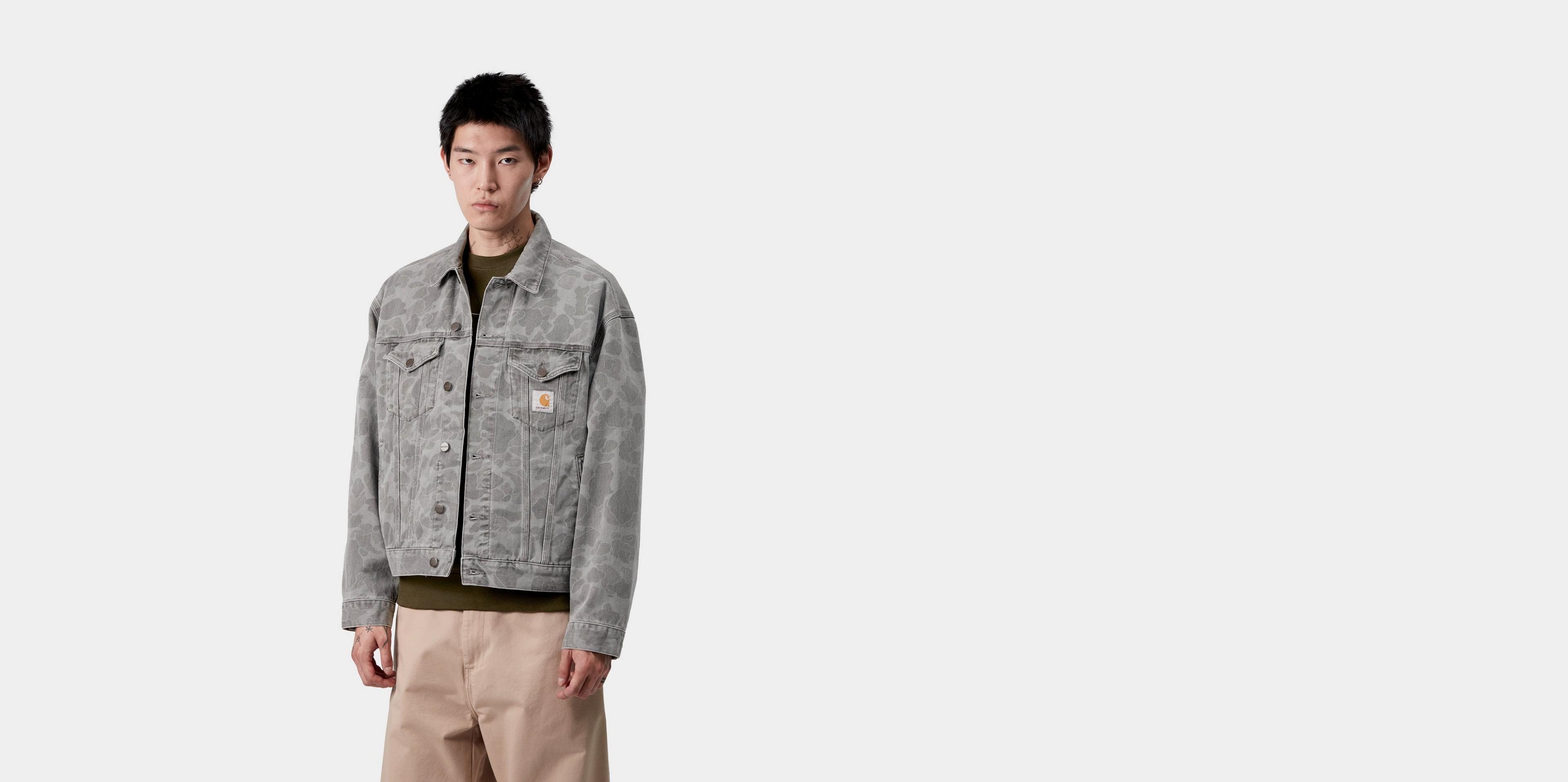 ジャケット・アウター Carhartt Duck Helston Jacket Carhartt WIP Duck Helston Jacket, Camo Duck, Black