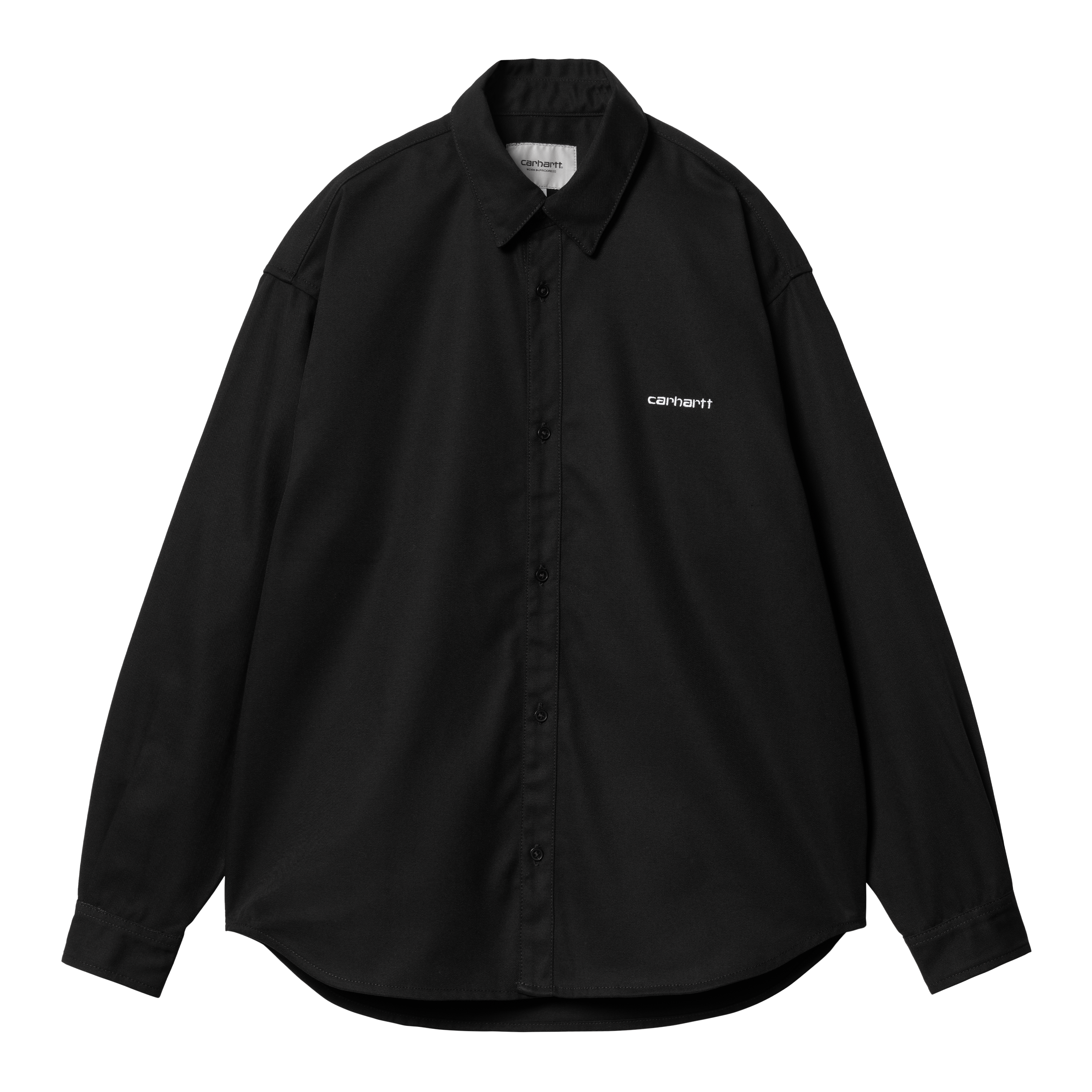 Carhartt WIP Long Sleeve Module Script Shirt in Black