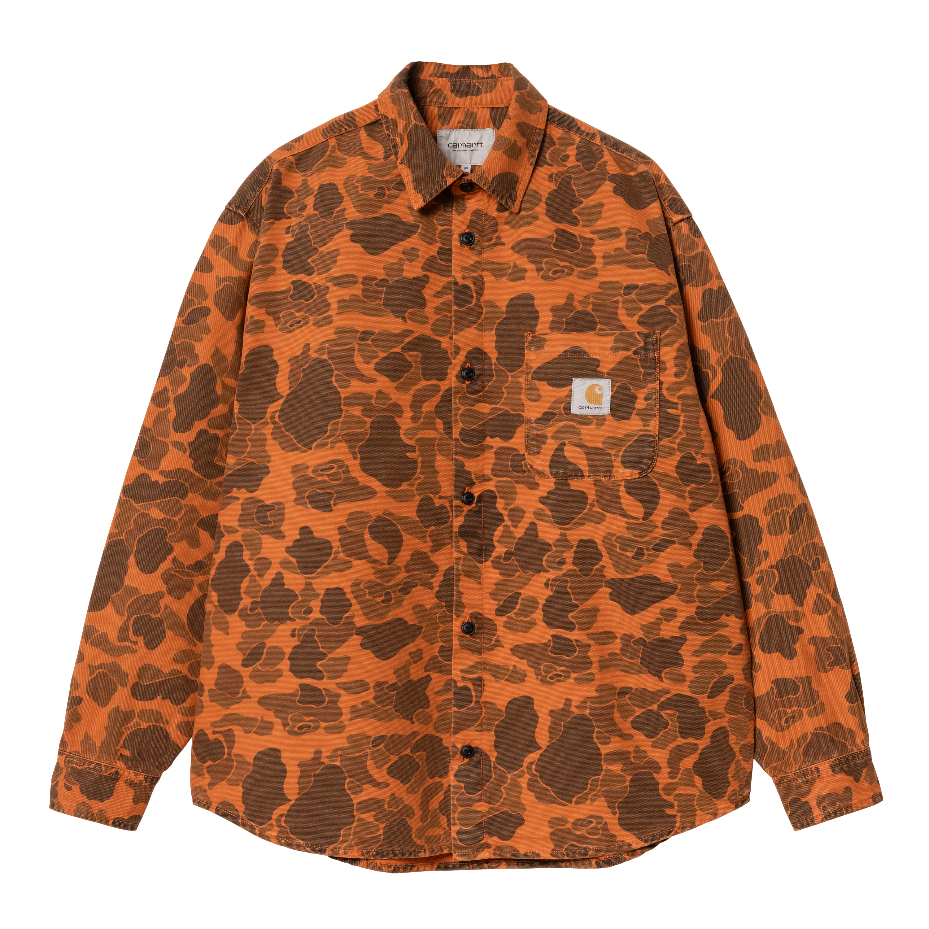 Carhartt WIP Long Sleeve Duck Shirt in Orange