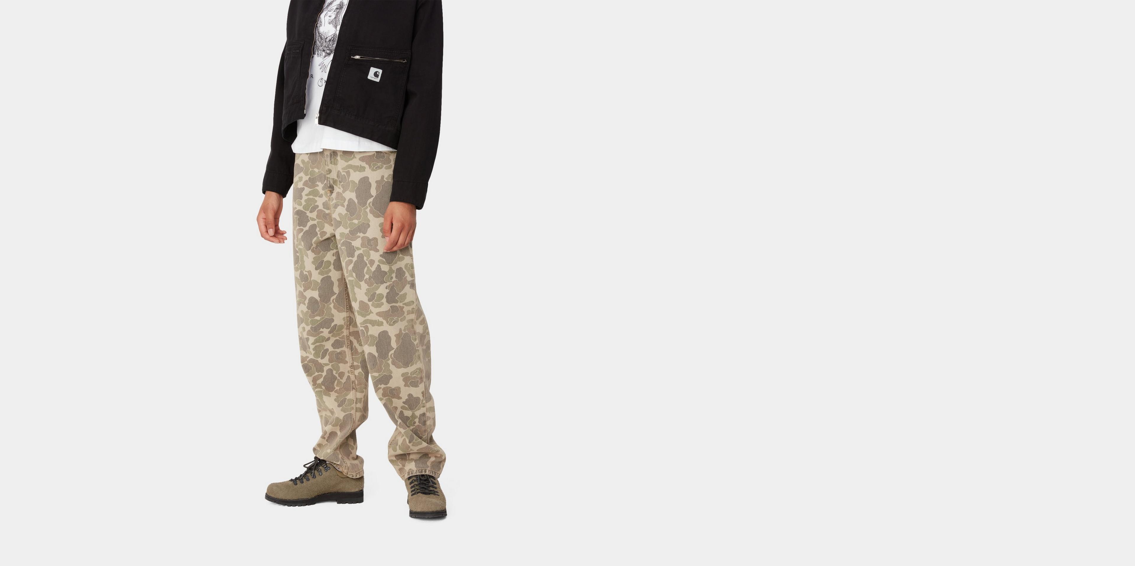 Carhartt WIP Women's Duck Orell Pant, Camo Duck, Black | Official