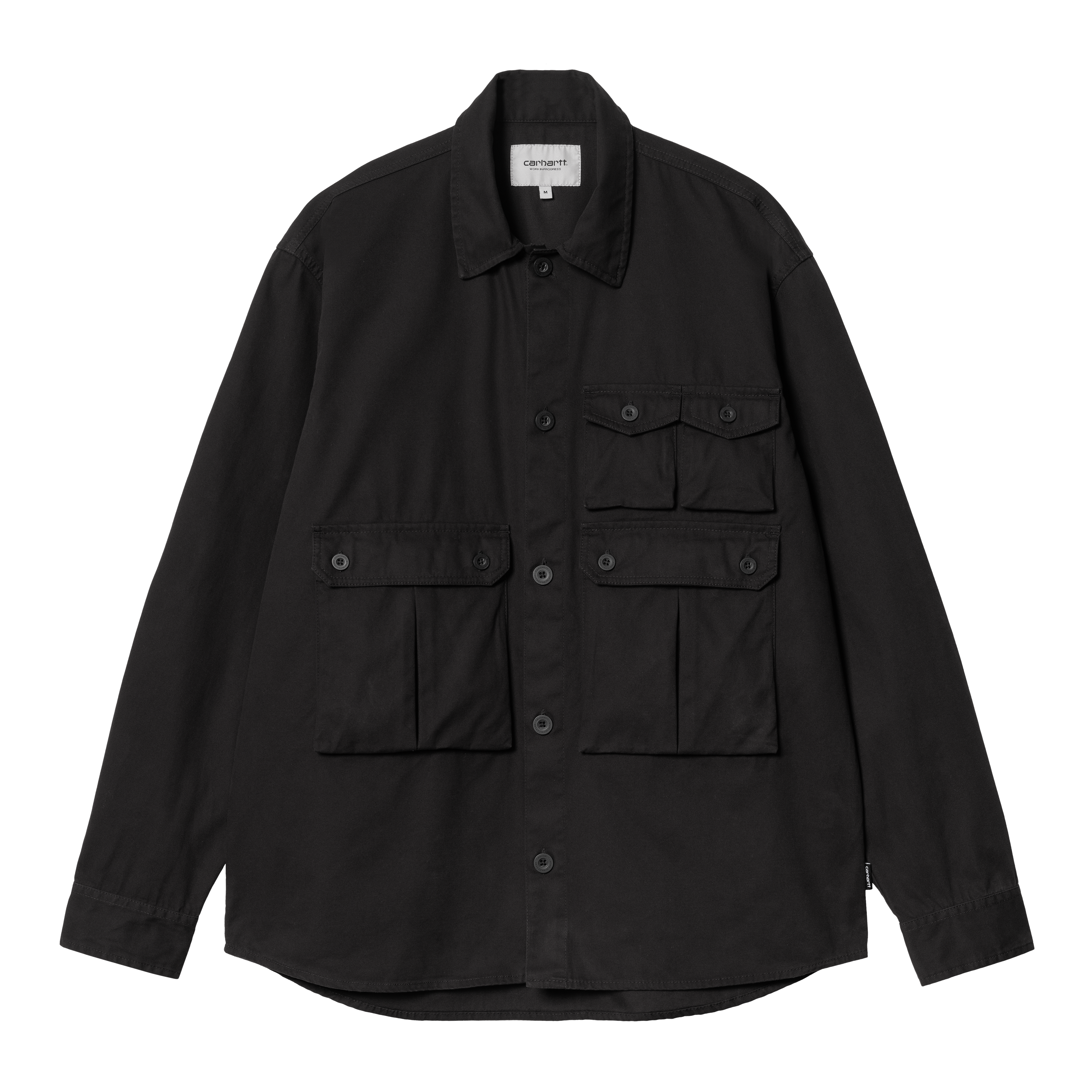 Carhartt WIP Long Sleeve Tracker Shirt in Nero