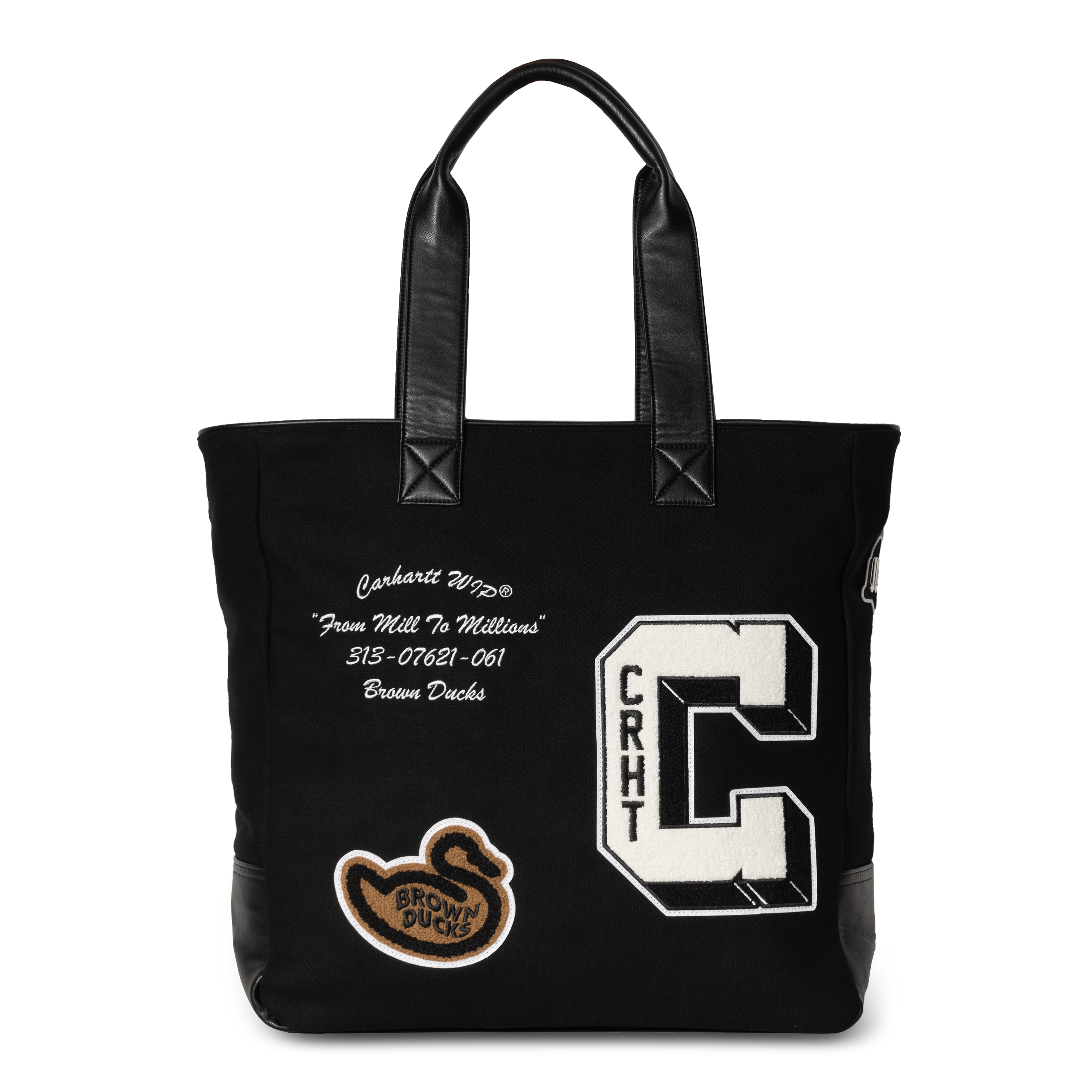 Carhartt WIP Brown Ducks Tote in Black