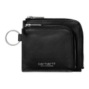 Carhartt WIP Double Vegas Zip Wallet, Black / Silver | Official
