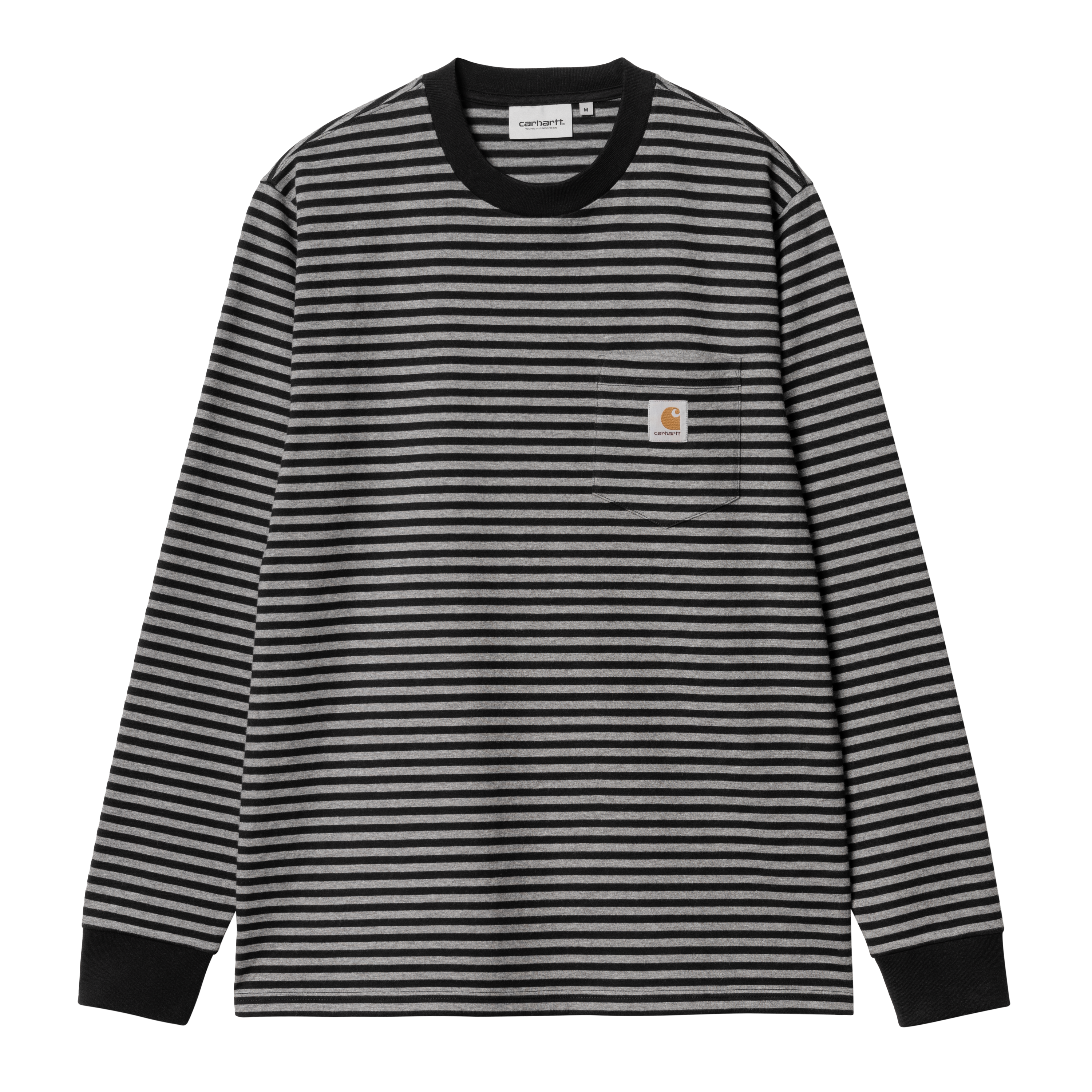 Carhartt WIP Long Sleeve Verner Pocket T-Shirt in Nero