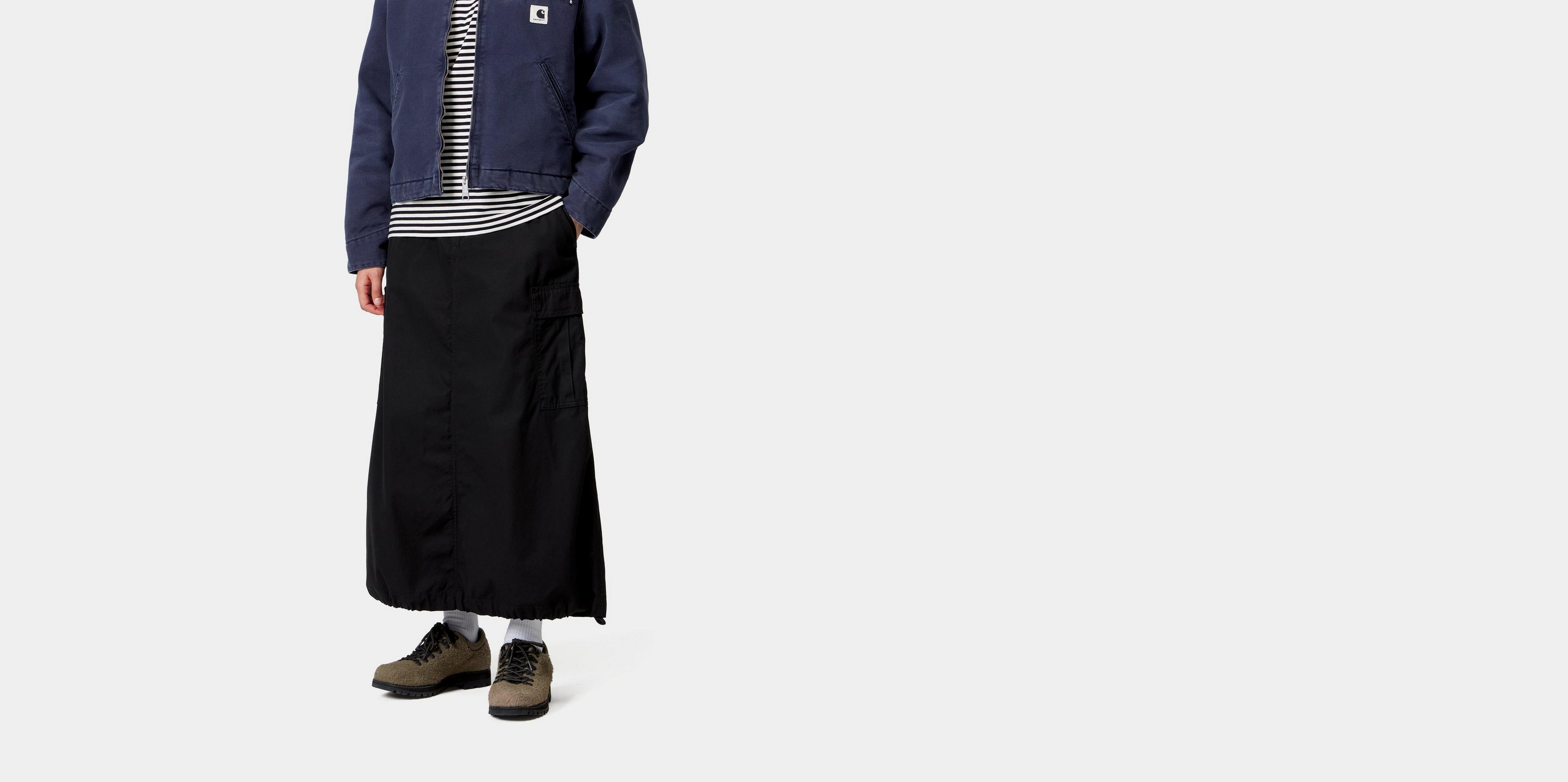 Warm Sweat Cargo Skirt カラー ブラック サイズ 34 Carhartt WIP Women's Cargo Skirt Long, Black | Official Online Store