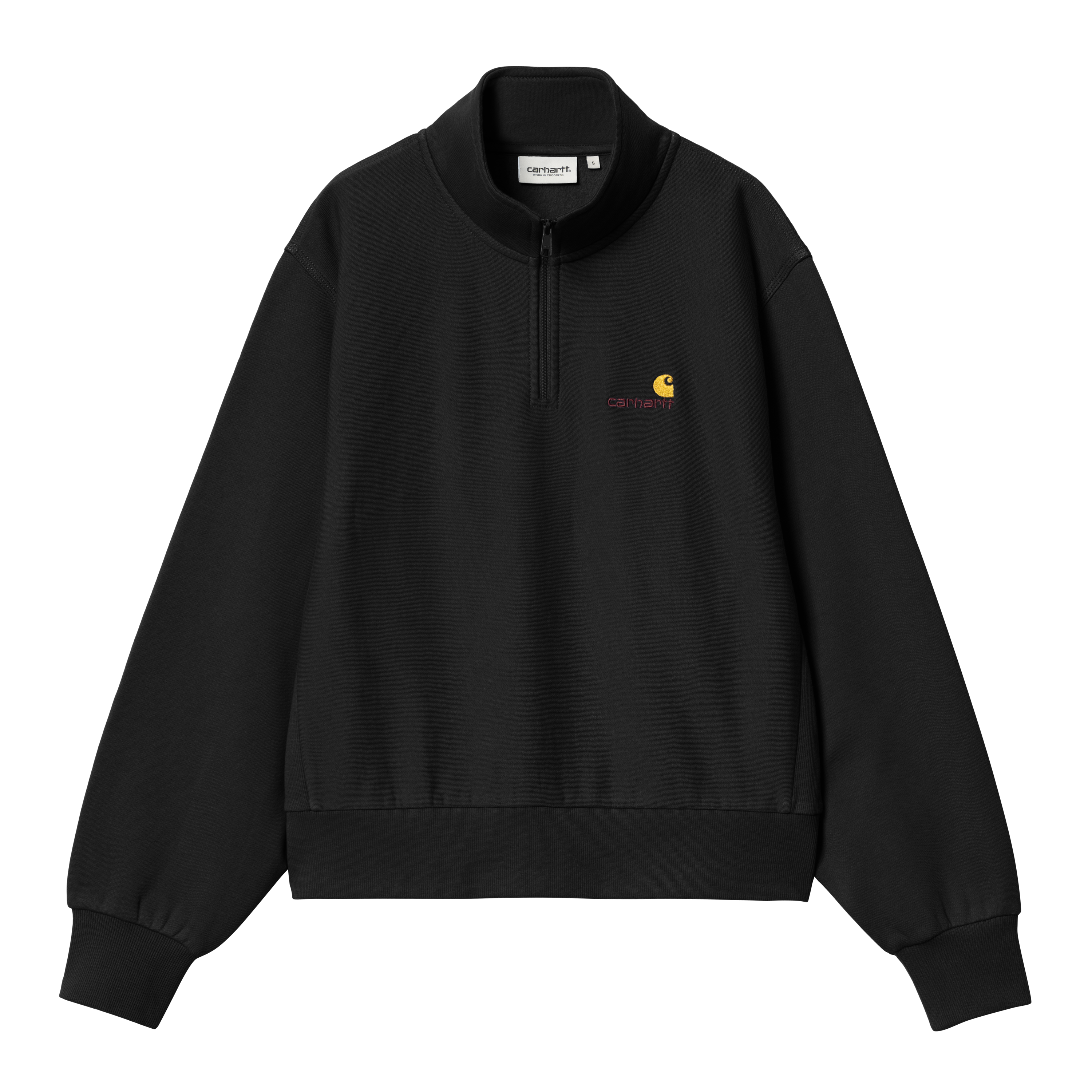 【関税&送料込】Carhartt Wip Sweatshirt Carhartt WIP W' American Script High Neck Sweatshirt, Black