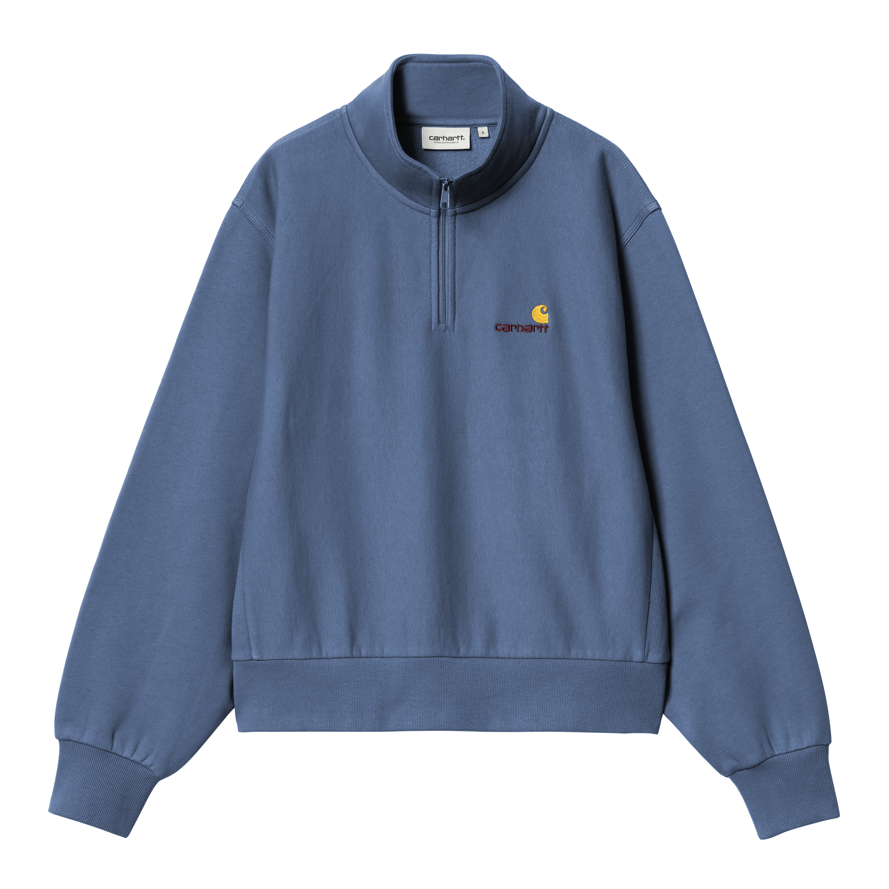 Carhartt WIP W' American Script High Neck Sweatshirt, Blue