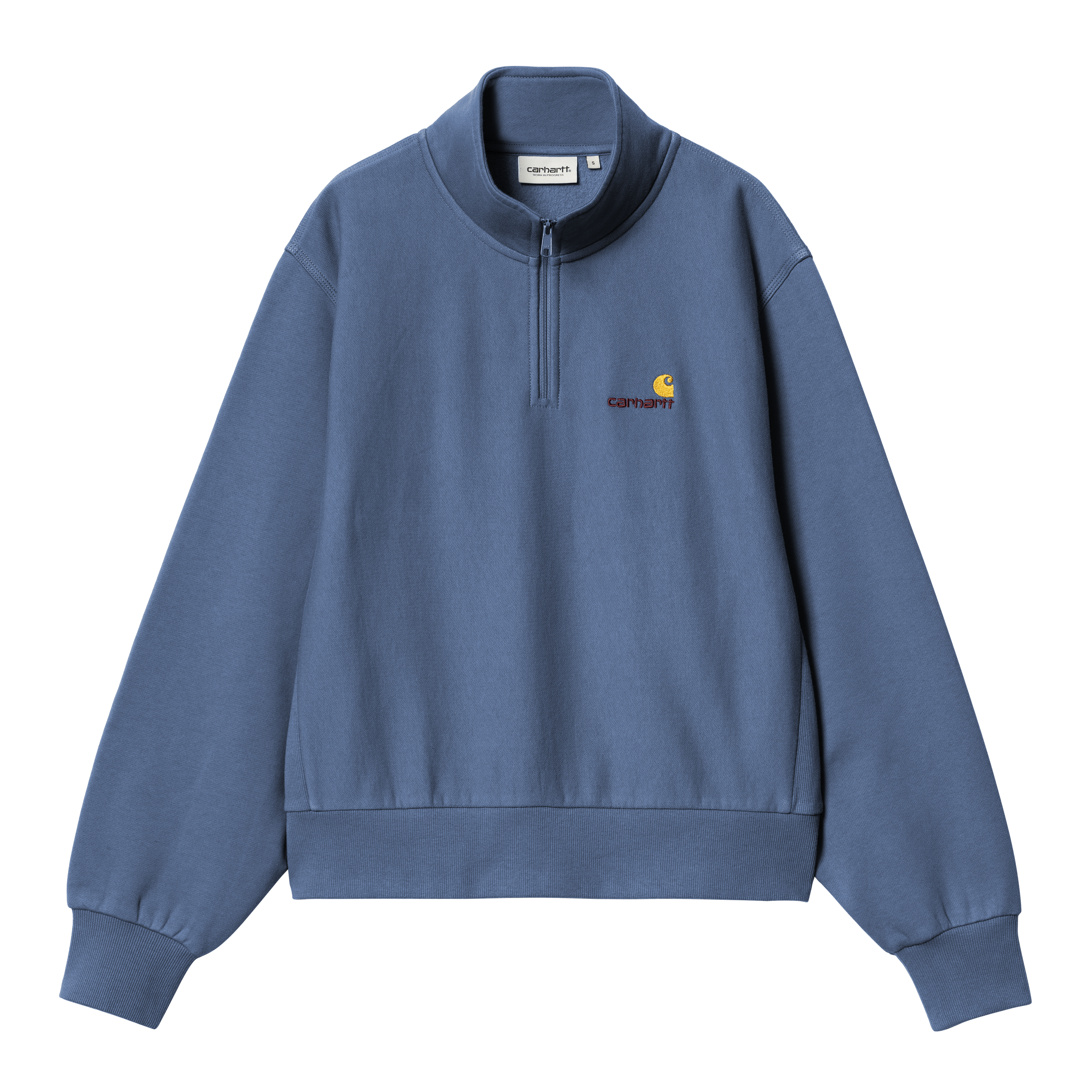 Carhartt WIP W' American Script High Neck Sweatshirt, Blue