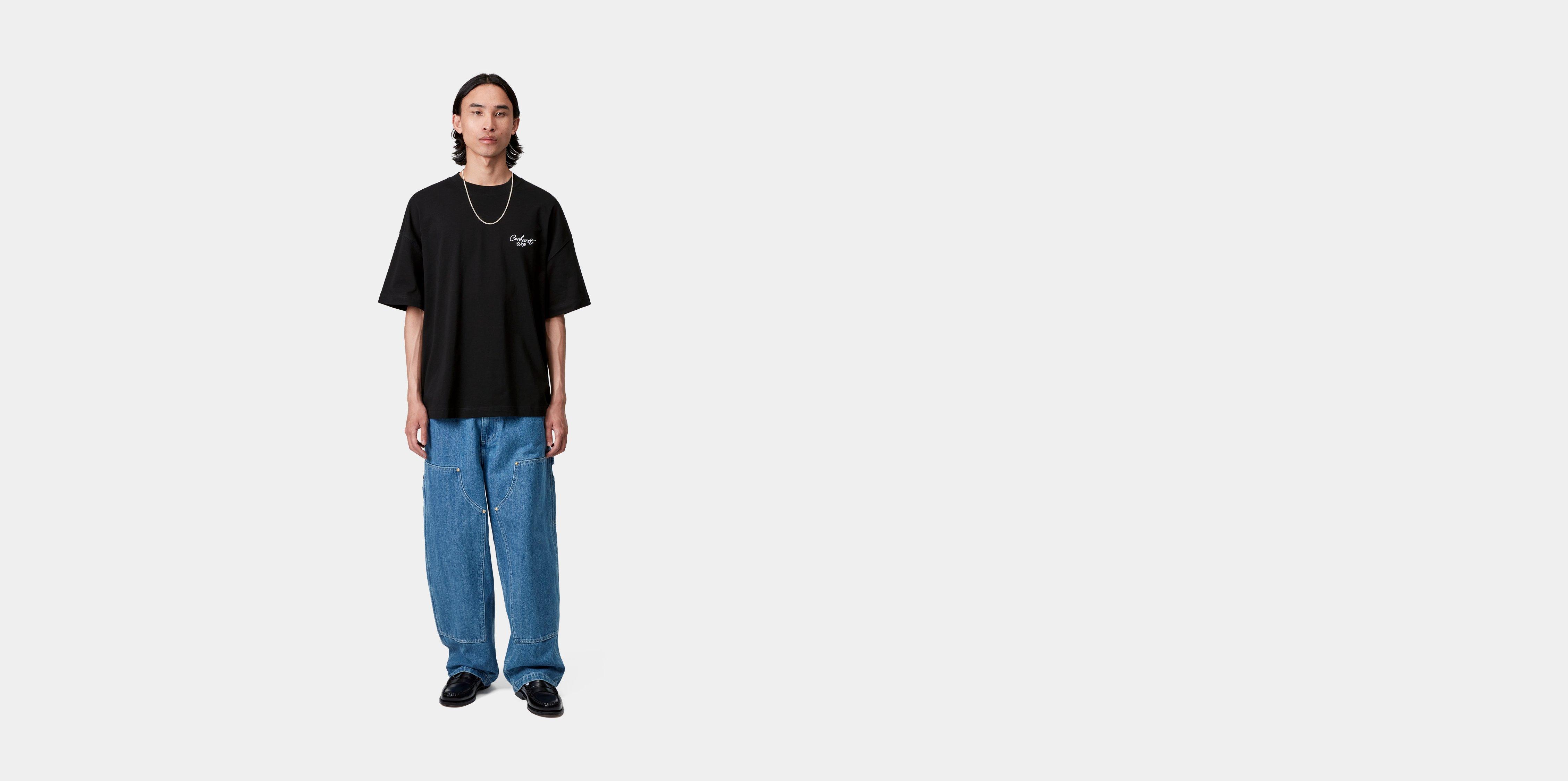 Carhartt WIP Short Sleeve Signature Script T-Shirt in Nero
