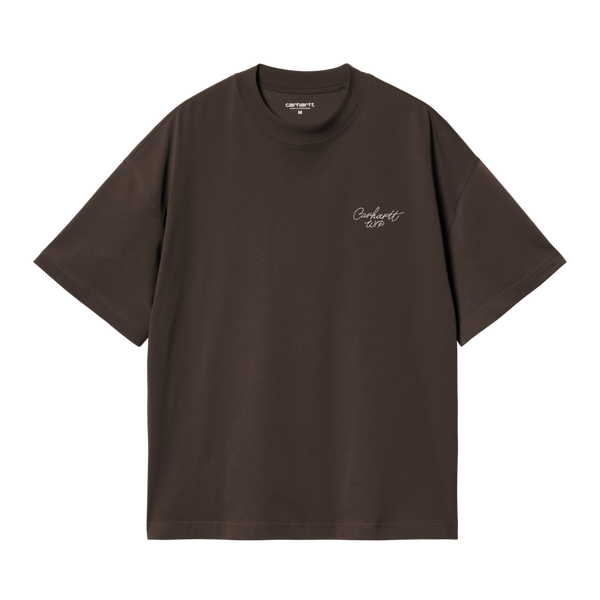 S/S Signature Script T-Shirt Tobacco / Natural