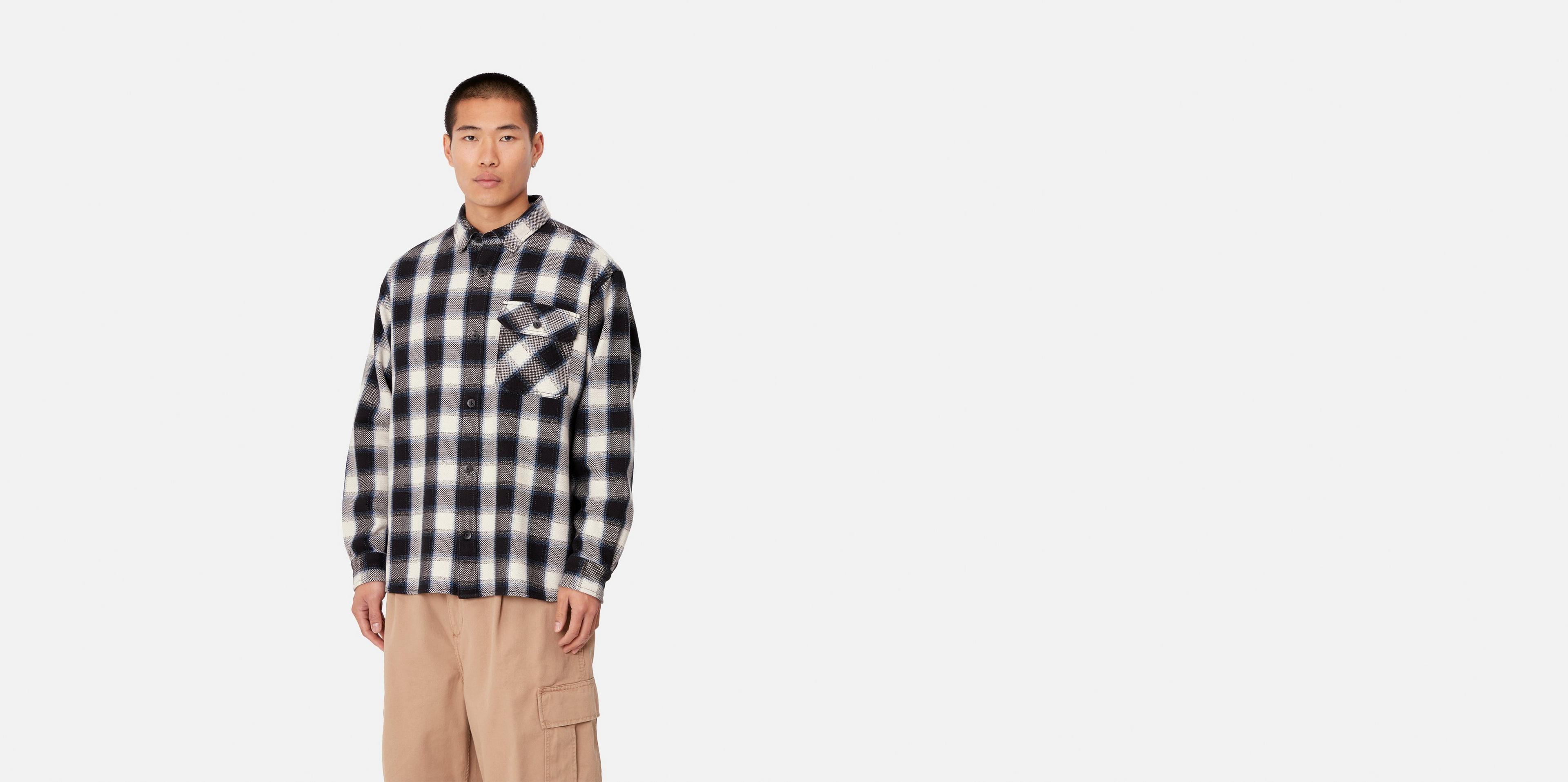 シャツ CARHARTT L/S WITTEN SHIRT SA484 Carhartt WIP L/S Witten Shirt, Witten Check, Natural
