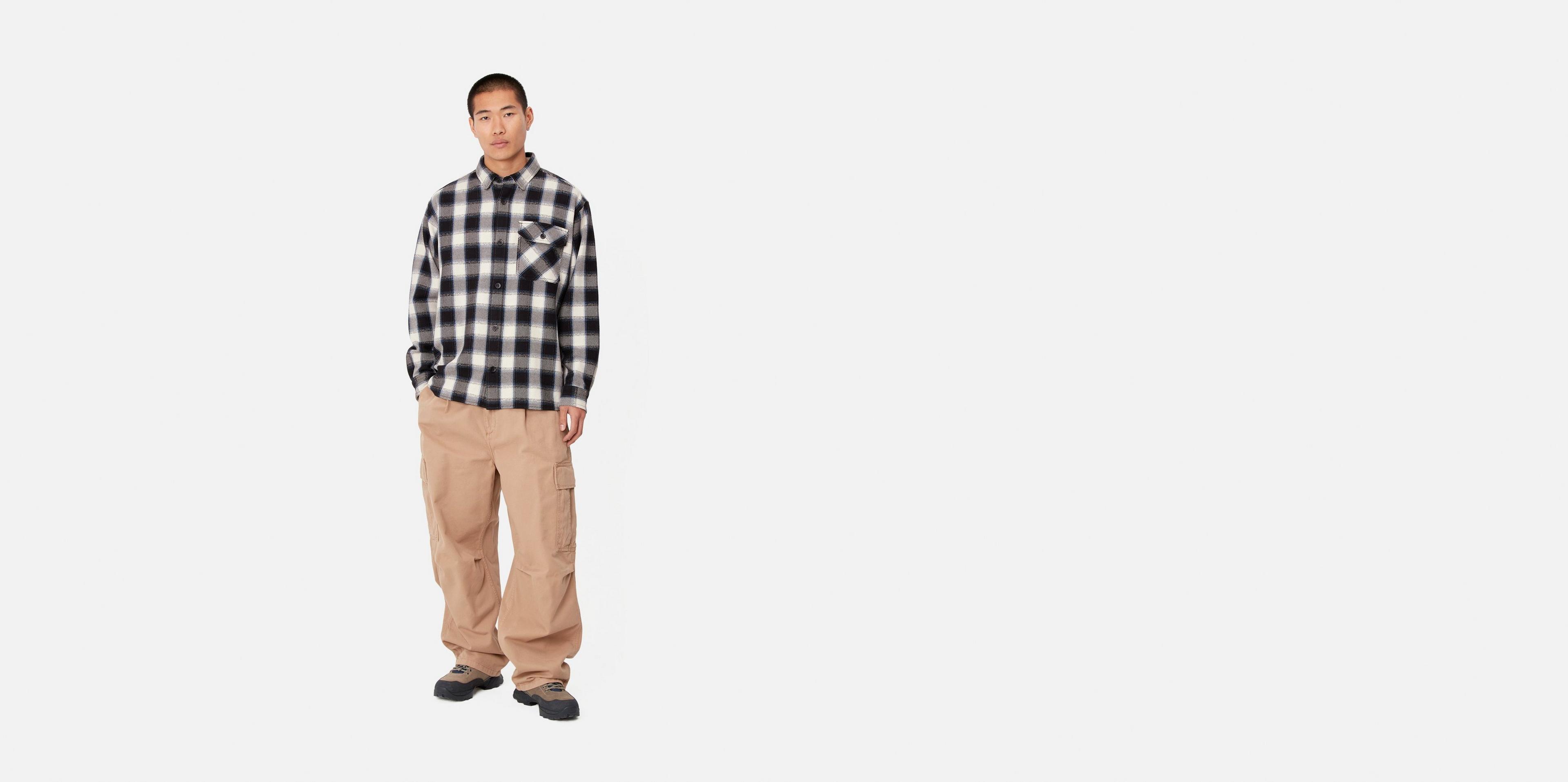 Carhartt WIP L/S Witten Shirt, Witten Check, Natural