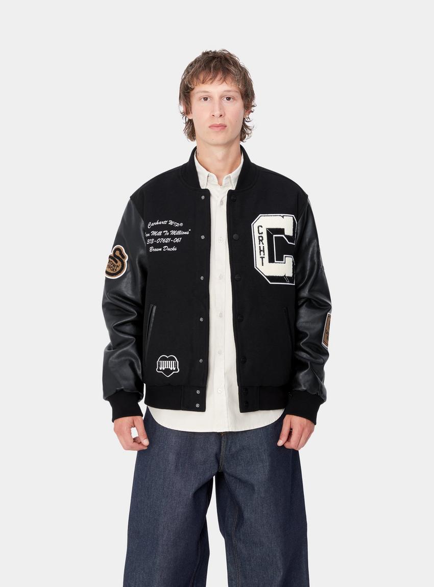 Carhartt WIP Brown Ducks Bomber, Black / Black | Official Carhartt WIP Brown Ducks Bomber, Black / Black | Official