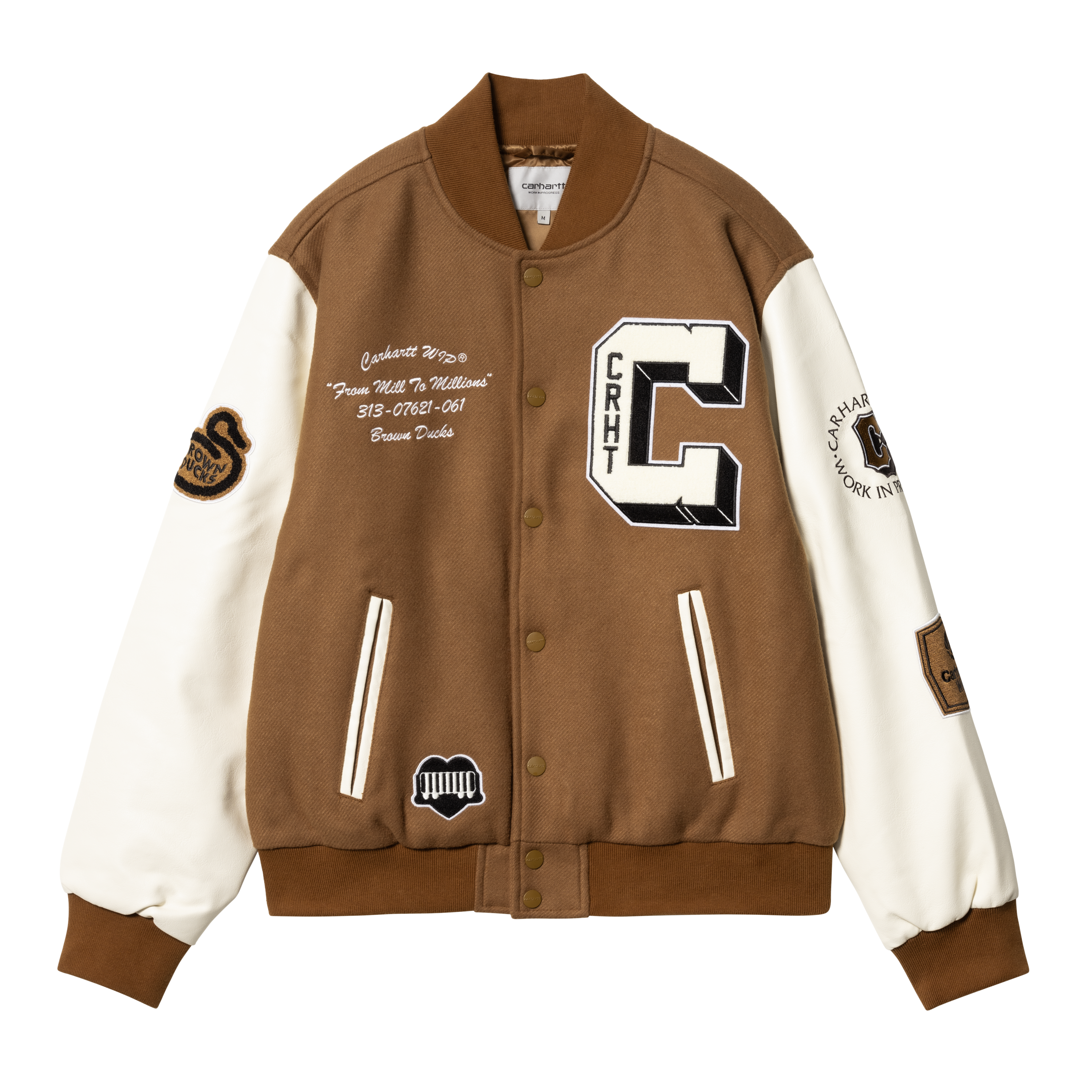 Carhartt WIP Brown Ducks Bomber in Marrone