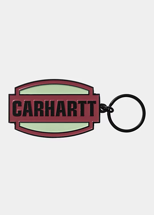Carhartt WIP Press Script Keychain in Rot