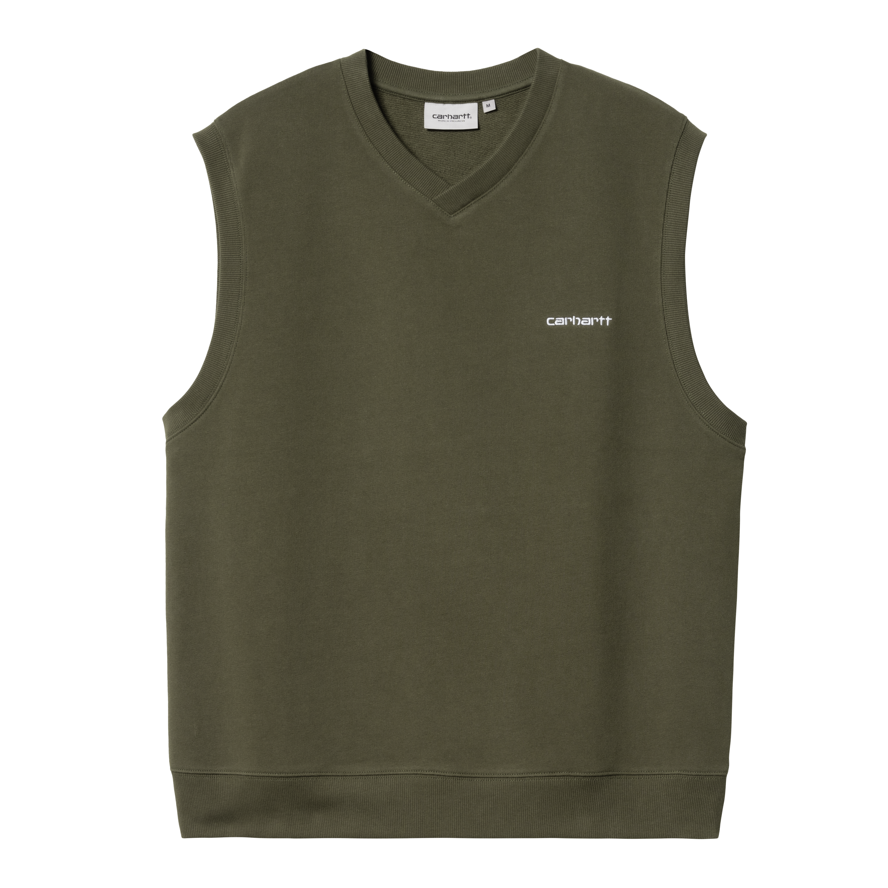 Carhartt WIP Script V-Neck Vest Sweatshirt in Grün