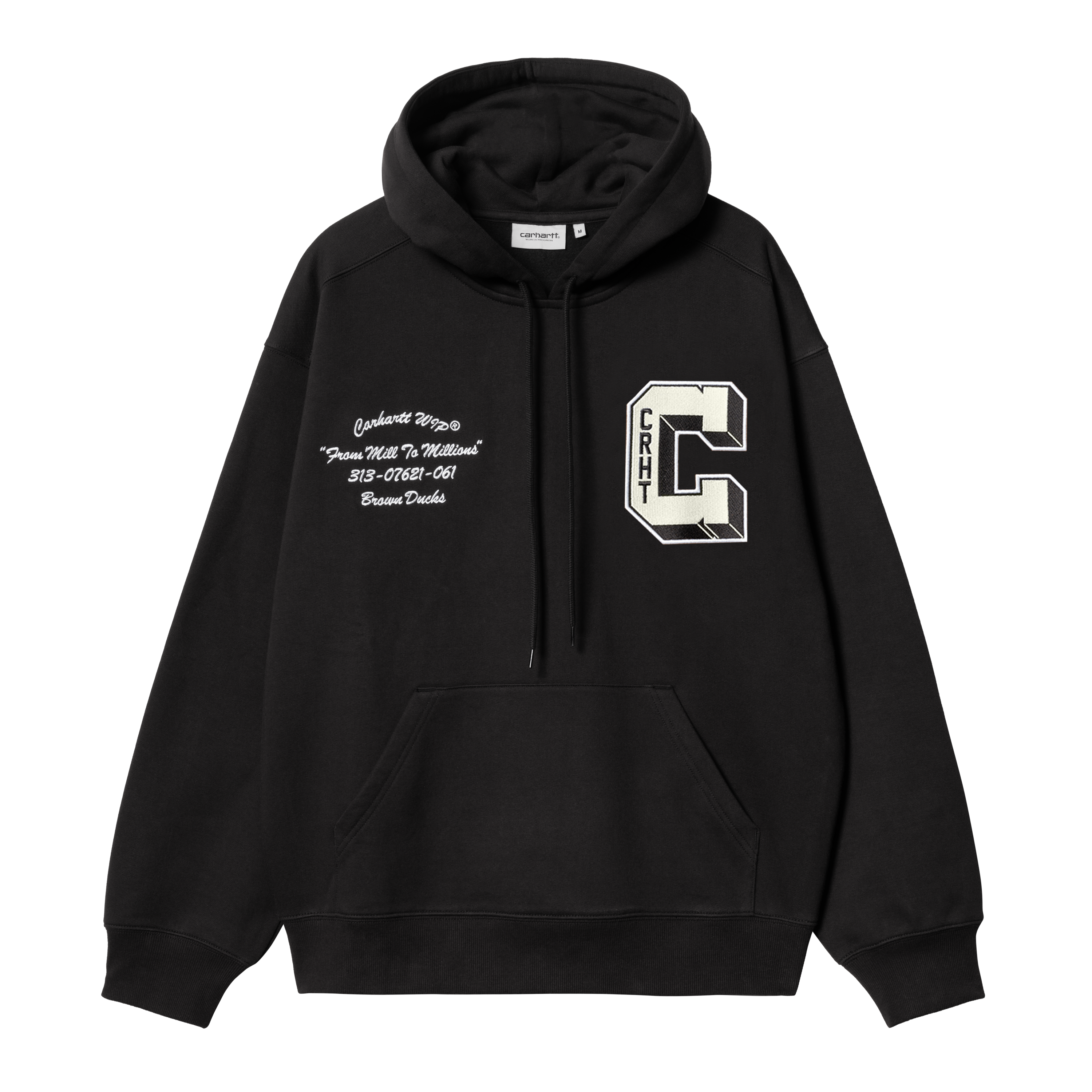 Carhartt WIP Hooded Brown Ducks Sweat Noir