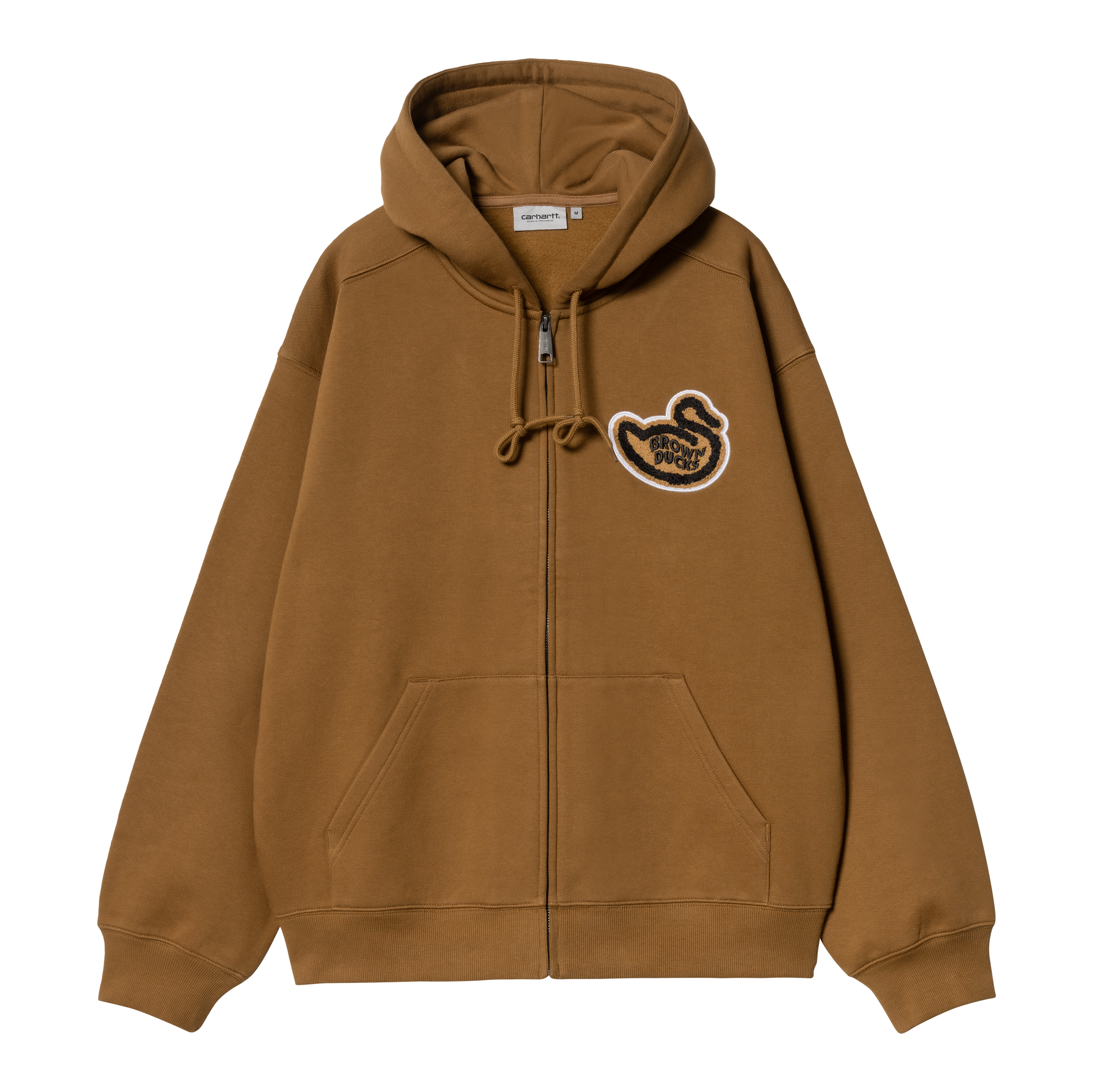 Carhartt WIP Hooded Brown Ducks Jacket in Braun