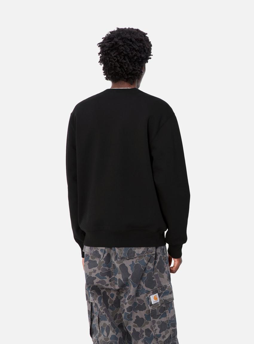 Carhartt WIP Heart Train Pocket Sweat, Black | Official Carhartt WIP Heart Train Pocket Sweat, Black | Official
