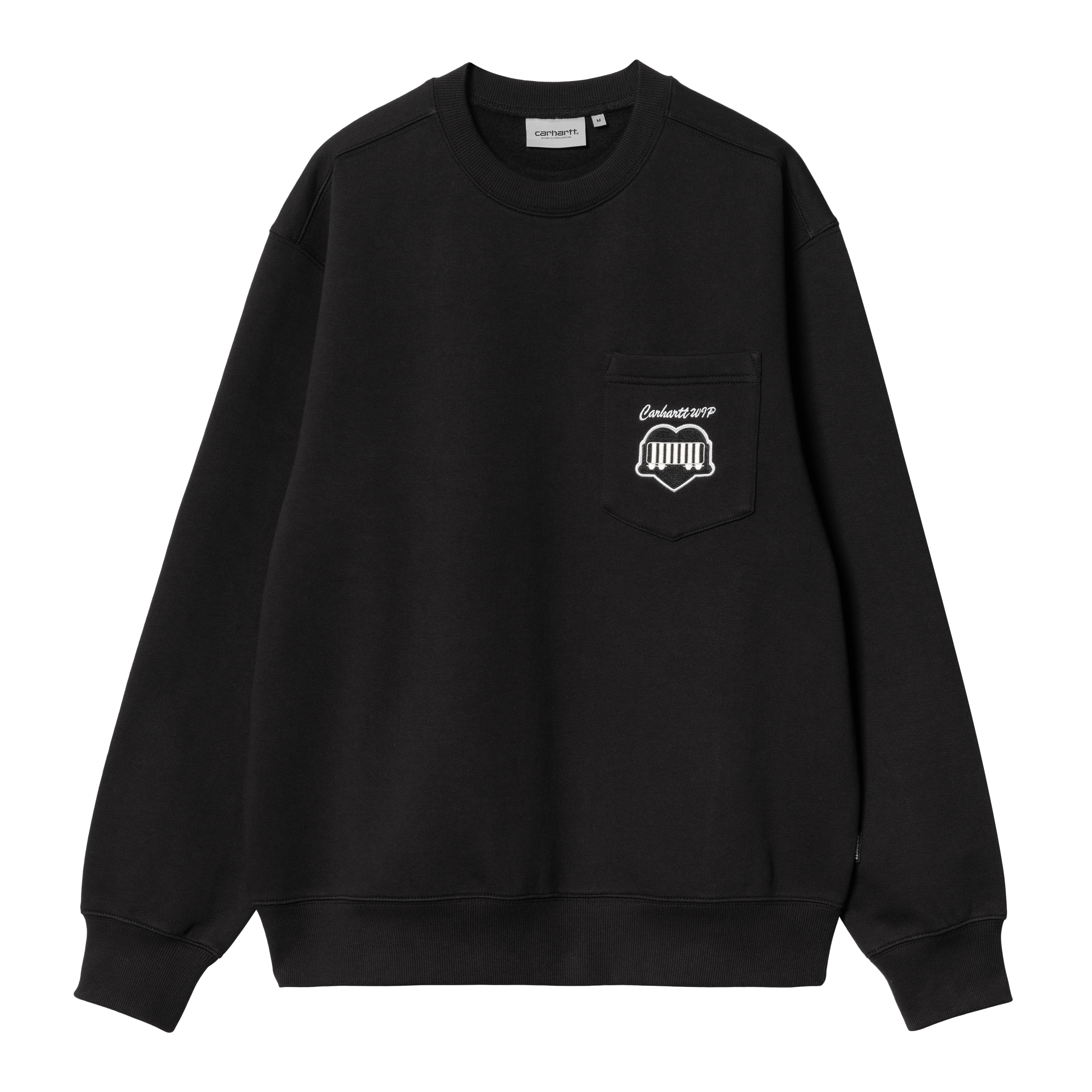 Carhartt WIP Heart Train Pocket Sweat, Black | Officiële