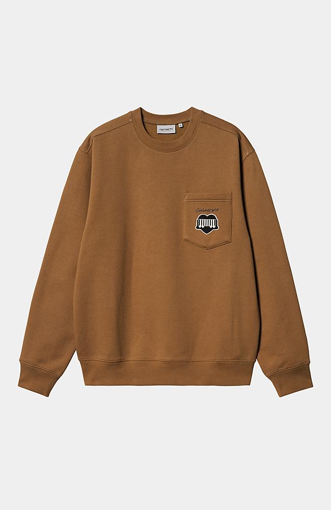 Carhartt WIP Heart Train Pocket Sweat, Hamilton Brown Carhartt WIP Heart Train Pocket Sweat, Hamilton Brown