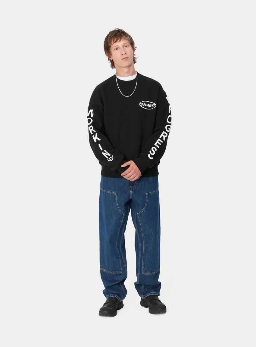 CARHARTT WIP| (Body Of Work Sweatshirt (I033939 0D2XX)) Carhartt WIP Body Of Work Sweat, Black / White | Tienda