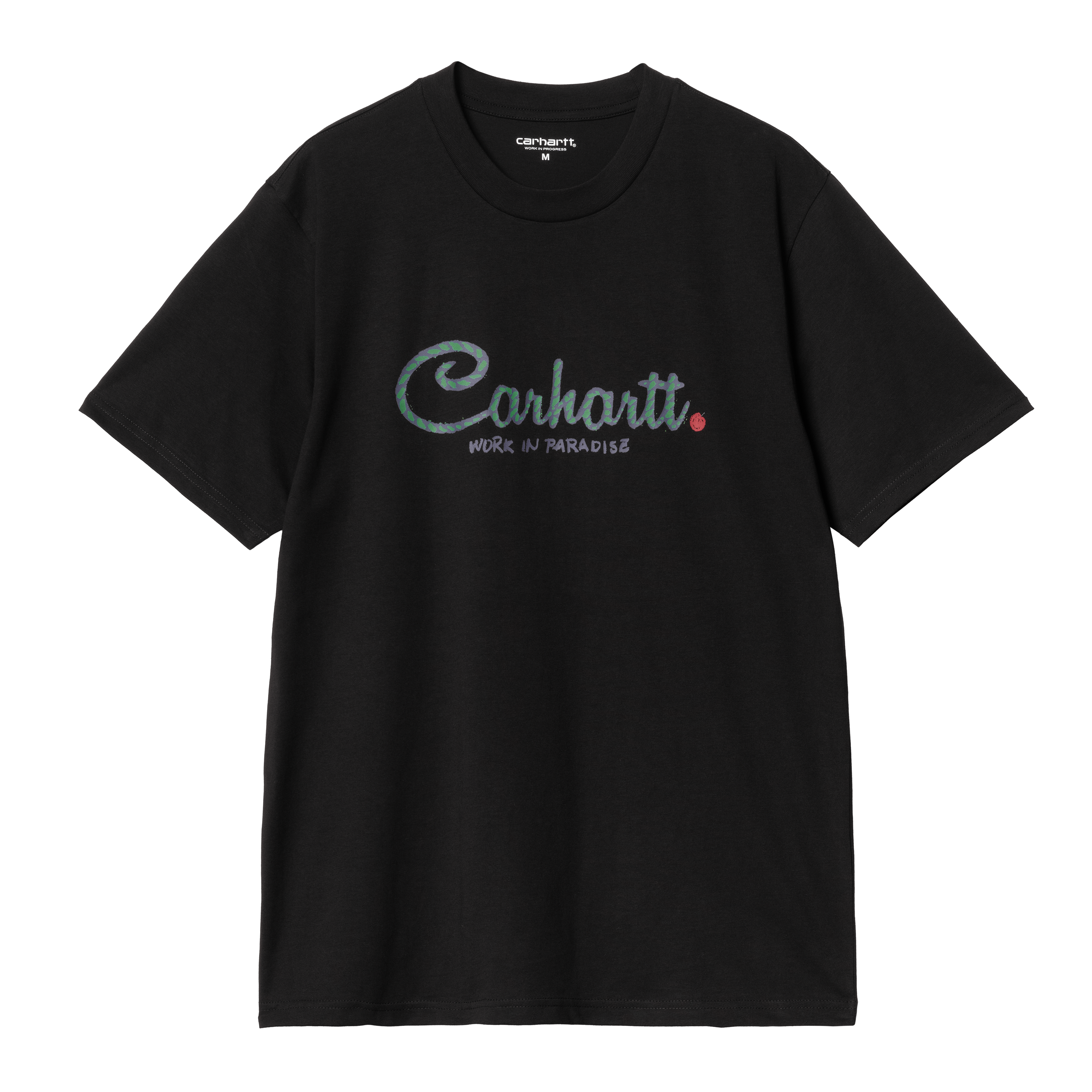 Carhartt WIP Short Sleeve Paradise Script T-Shirt in Black
