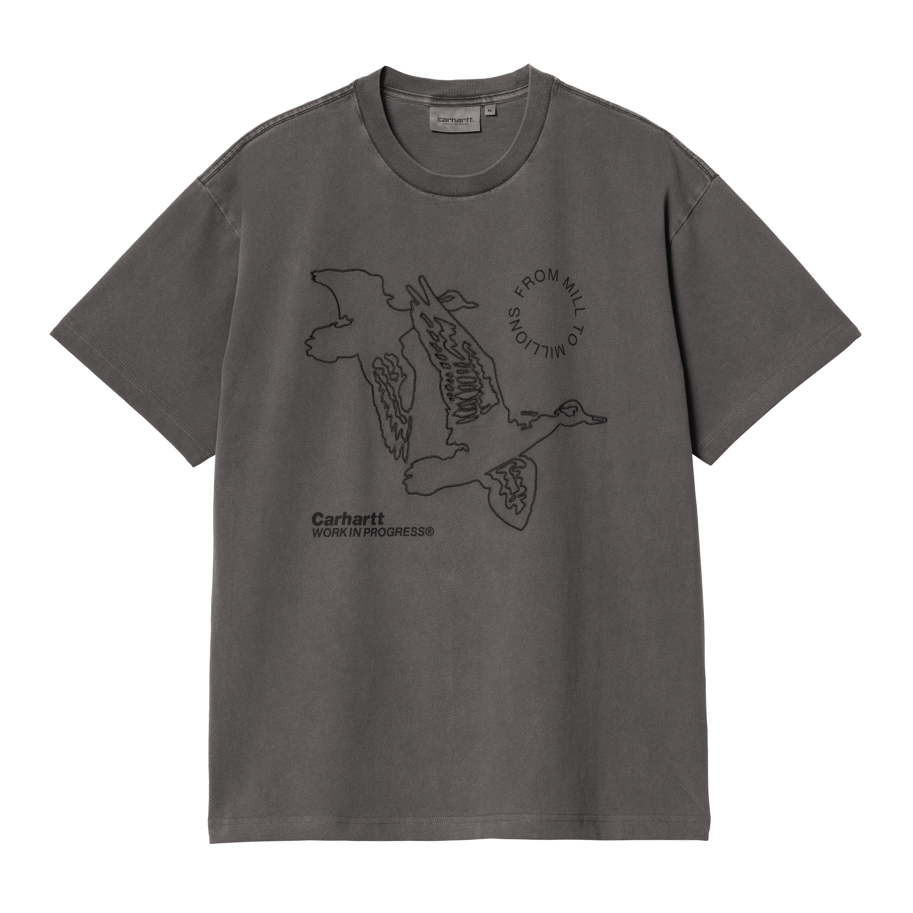 Carhartt WIP Short Sleeve Flying Ducks T-Shirt in Grey