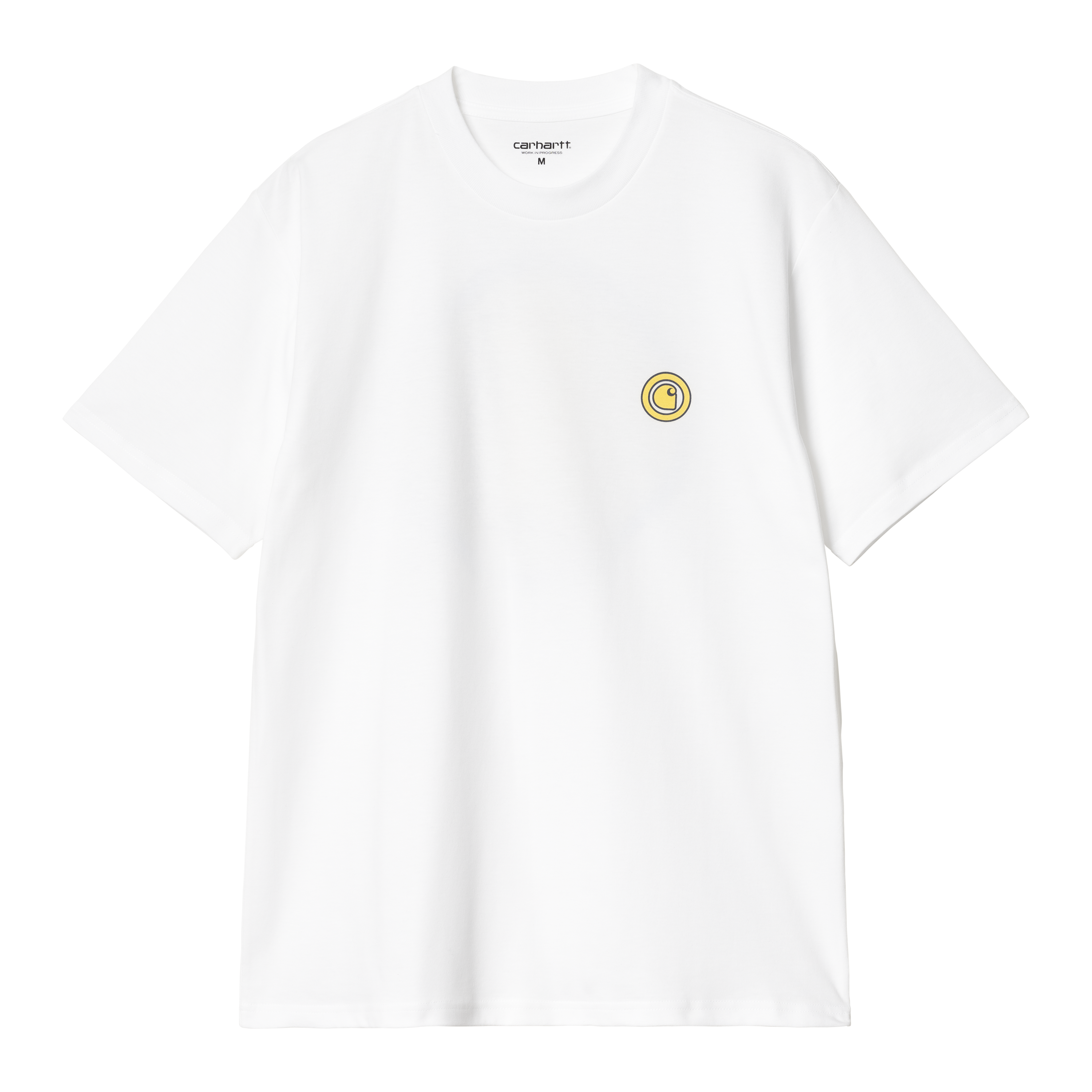 Carhartt WIP Short Sleeve Zipper T-Shirt in Bianco